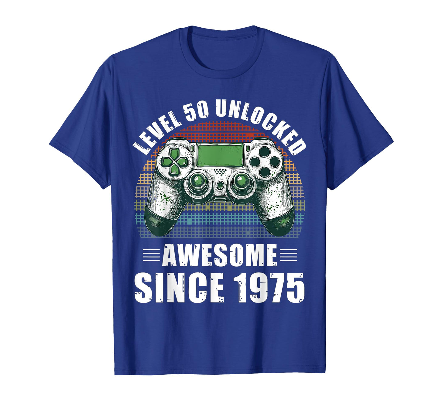 Level 50 Unlocked Video Gamer 50 Birthday Awesome Since 1975 T-Shirt