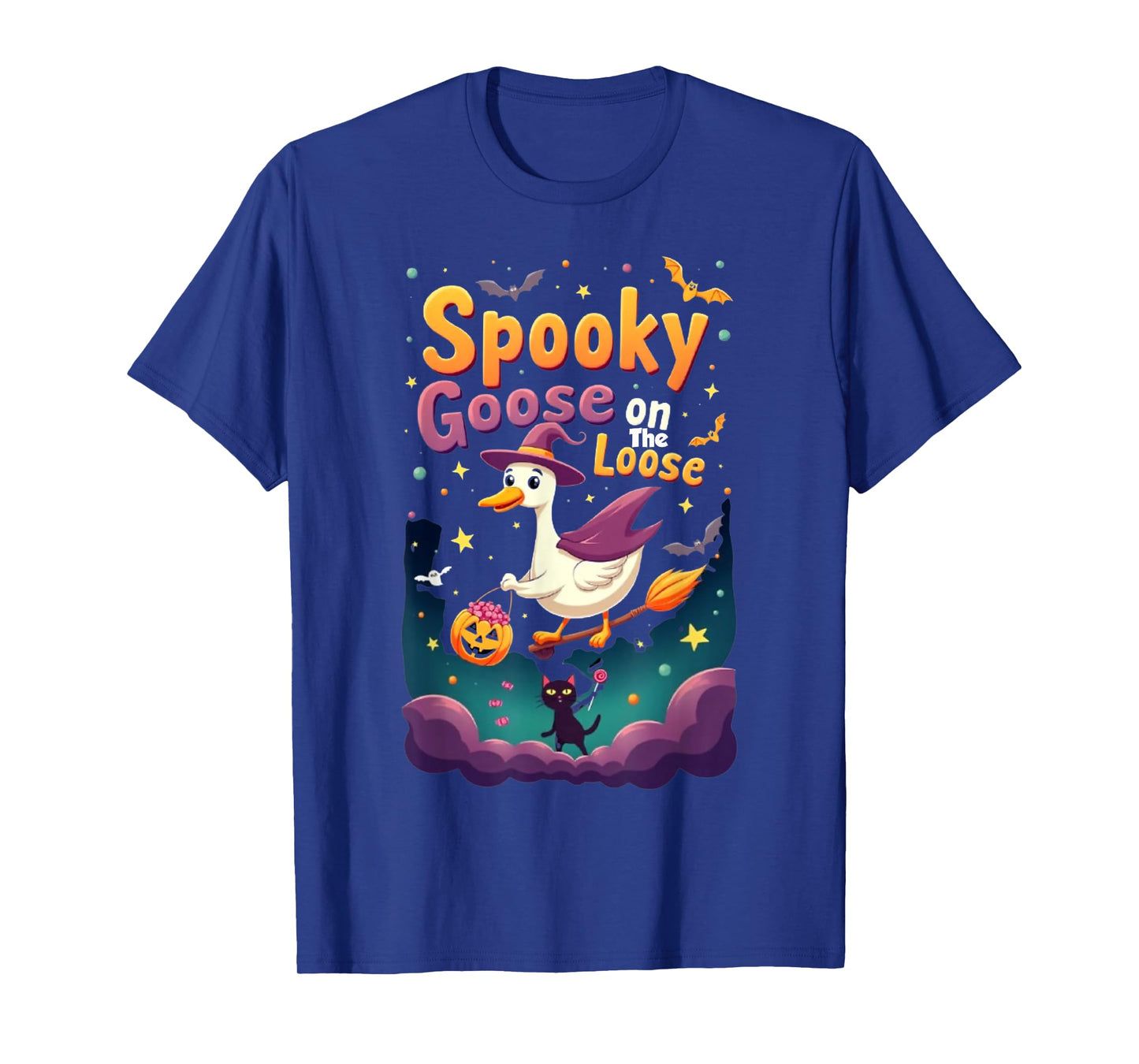 Spooky Goose on The Loose Funny Halloween Animal Goose T-Shirt