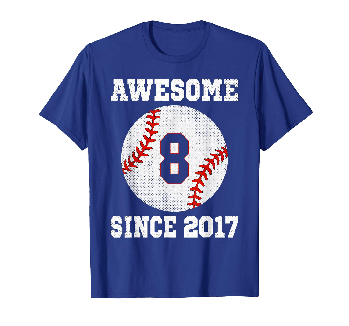 8th Birthday Baseball Player 8 Years Old Vintage Sports T-Shirt