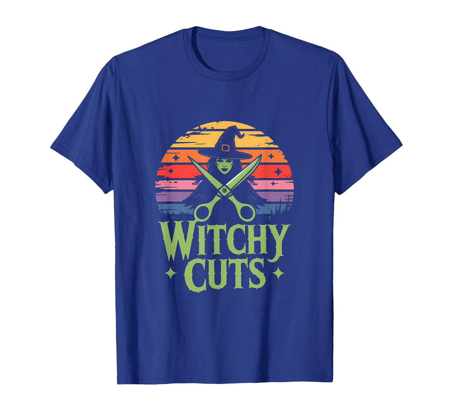 Witch Hairdresser: Witchy Cuts Retro Sunset Hair Stylist T-Shirt