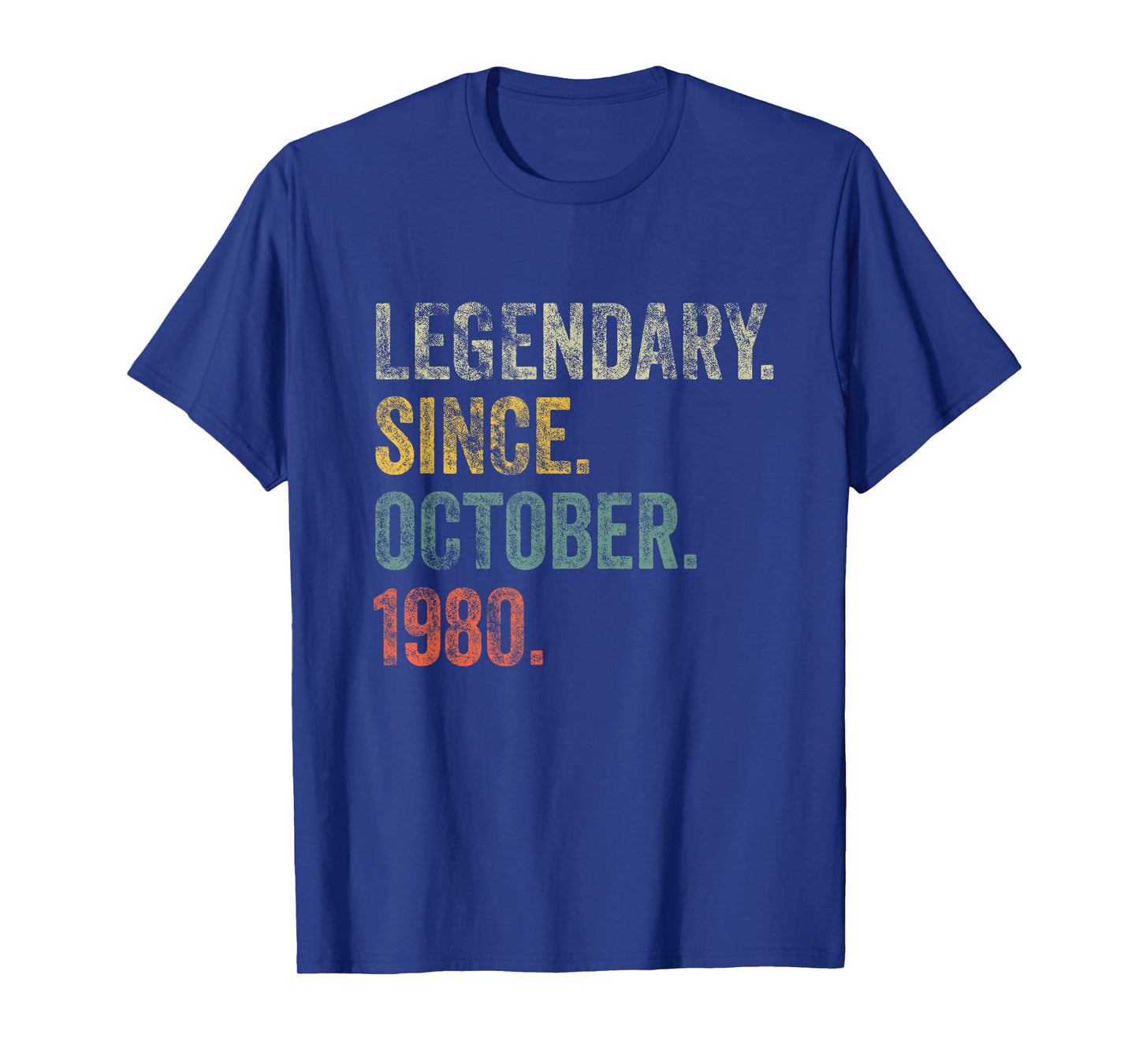 Vintage 1980 45th Birthday Legendary Since October 1980 T-Shirt