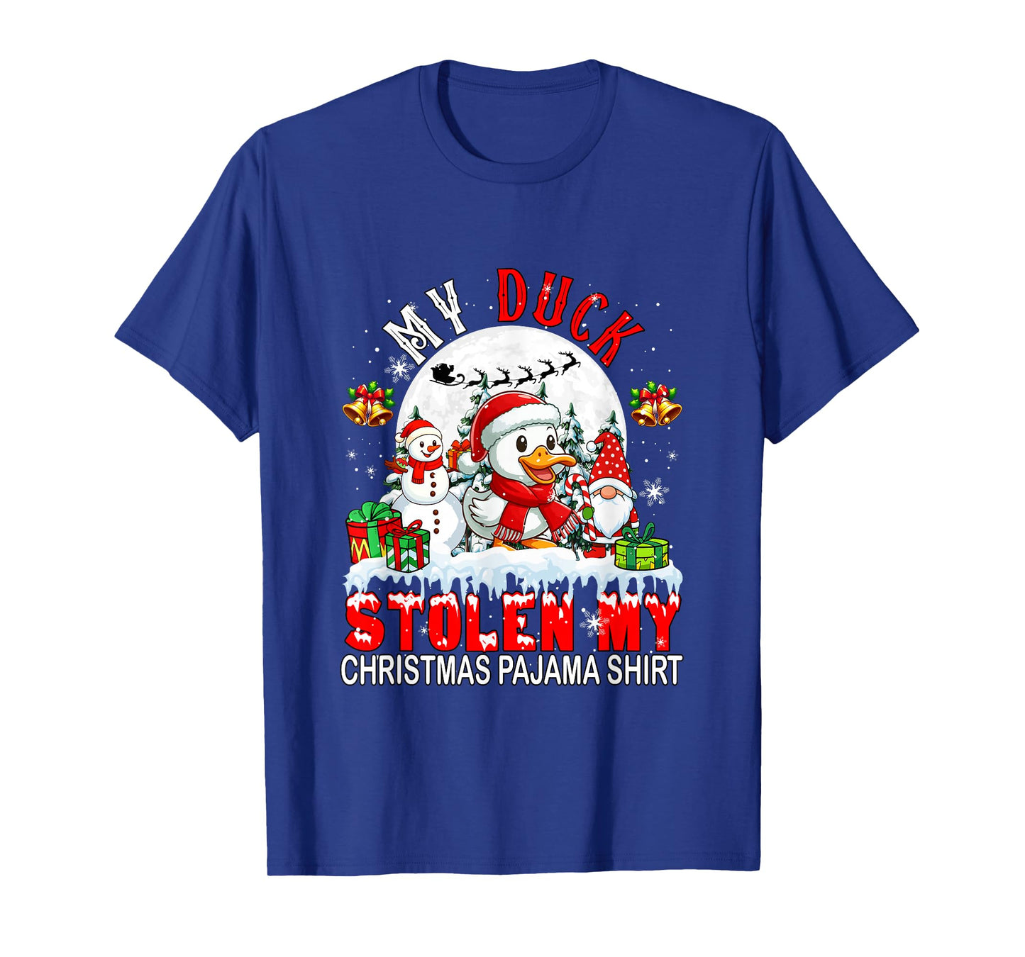 My Duck Stolen My Christmas Pajama Shirt Santa Farmer Owner T-Shirt