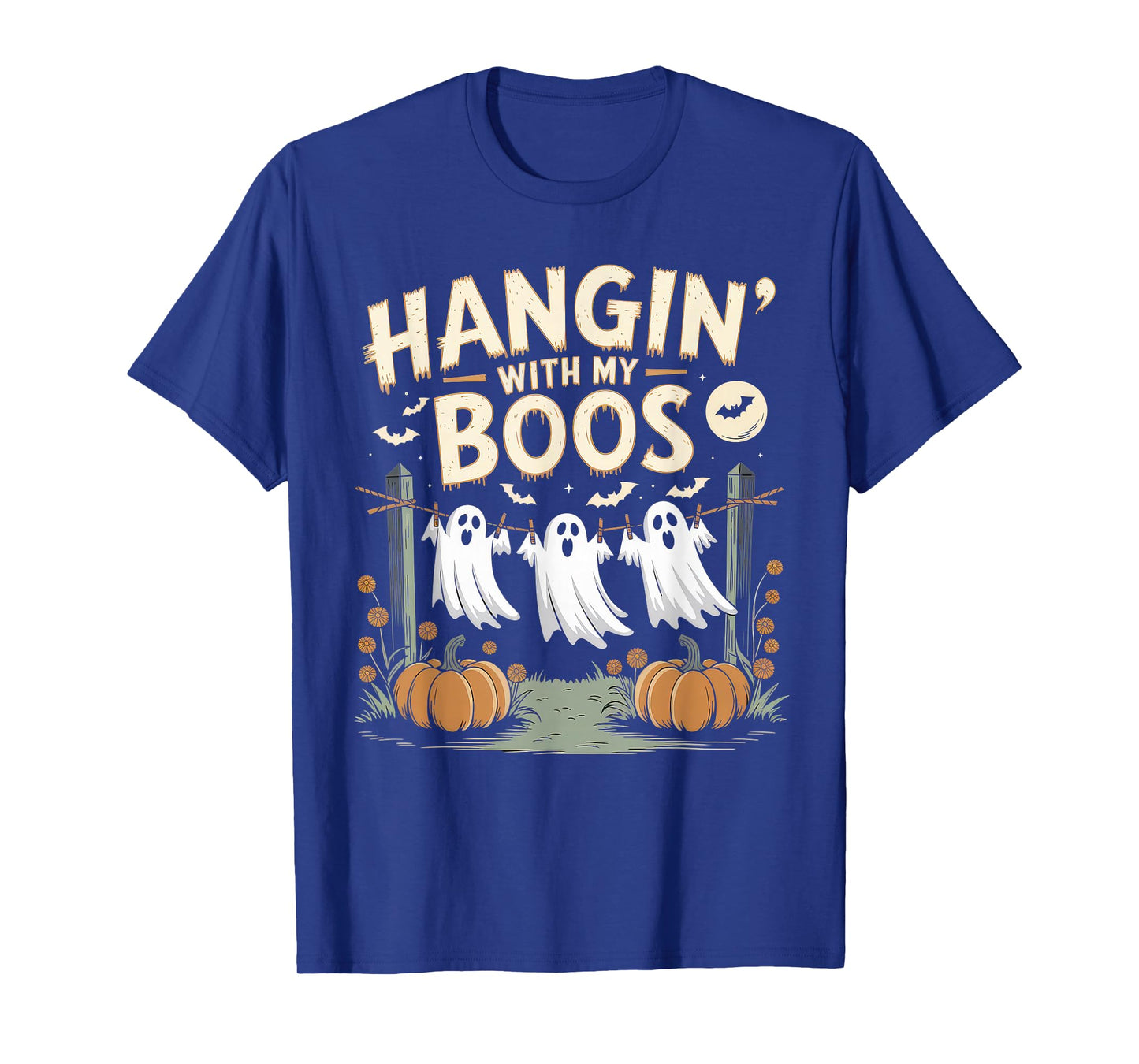 Hangin' with My Boos Tshirt Halloween Ghost Scary Witch Men T-Shirt