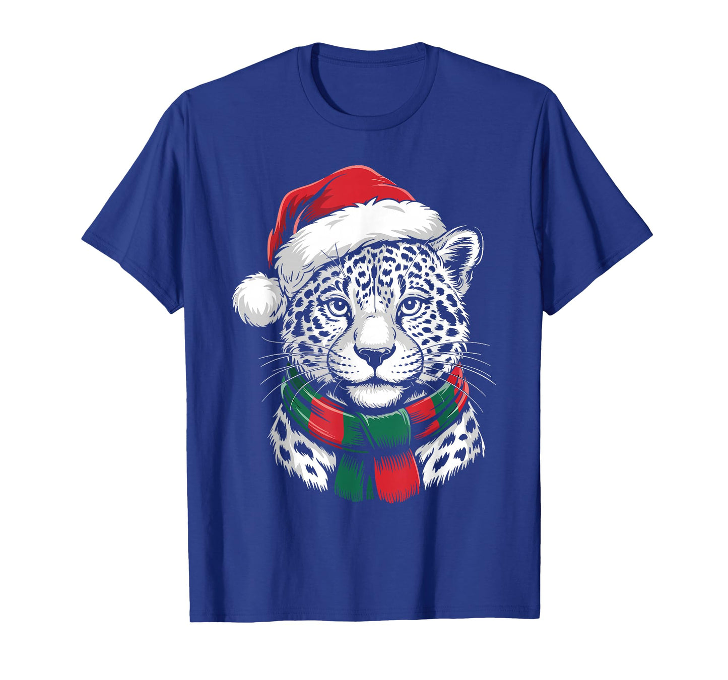 Jaguar Xmas Santa Hat Scarf Christmas Costume T-Shirt