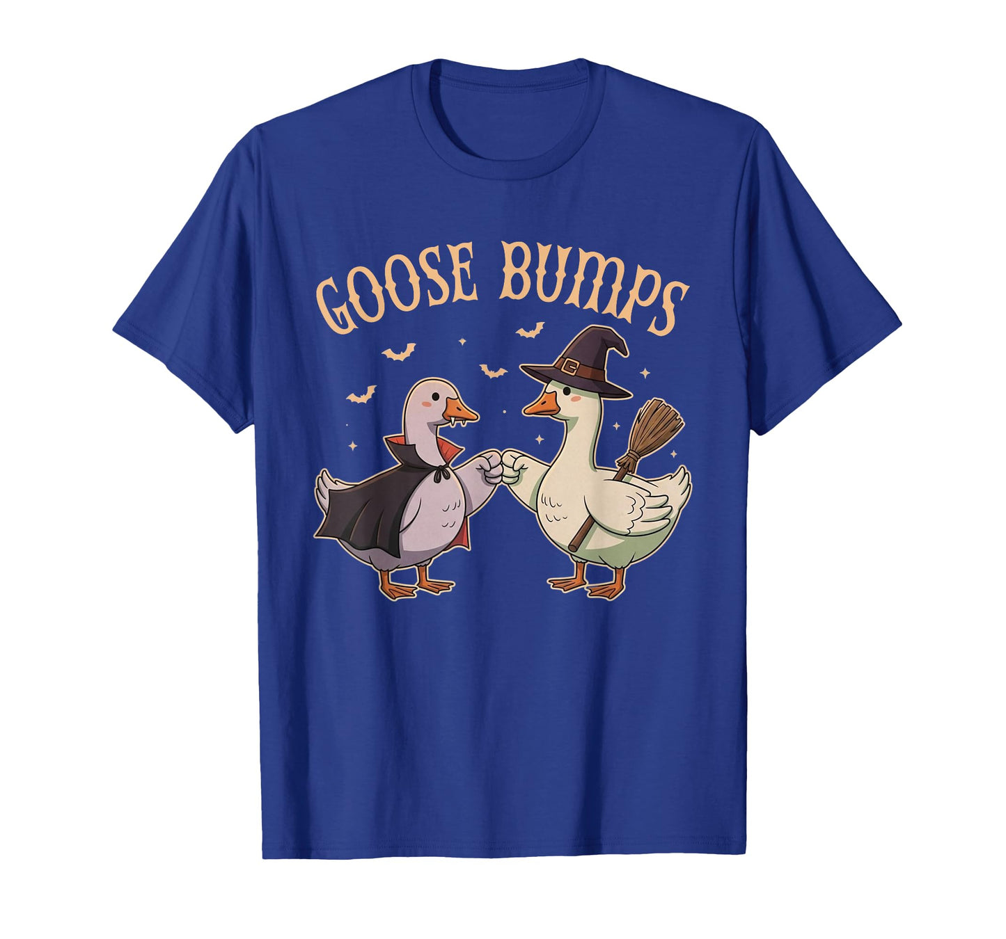 Goose Bumps Halloween Costume Goose Witch Hat Vampire Bats T-Shirt