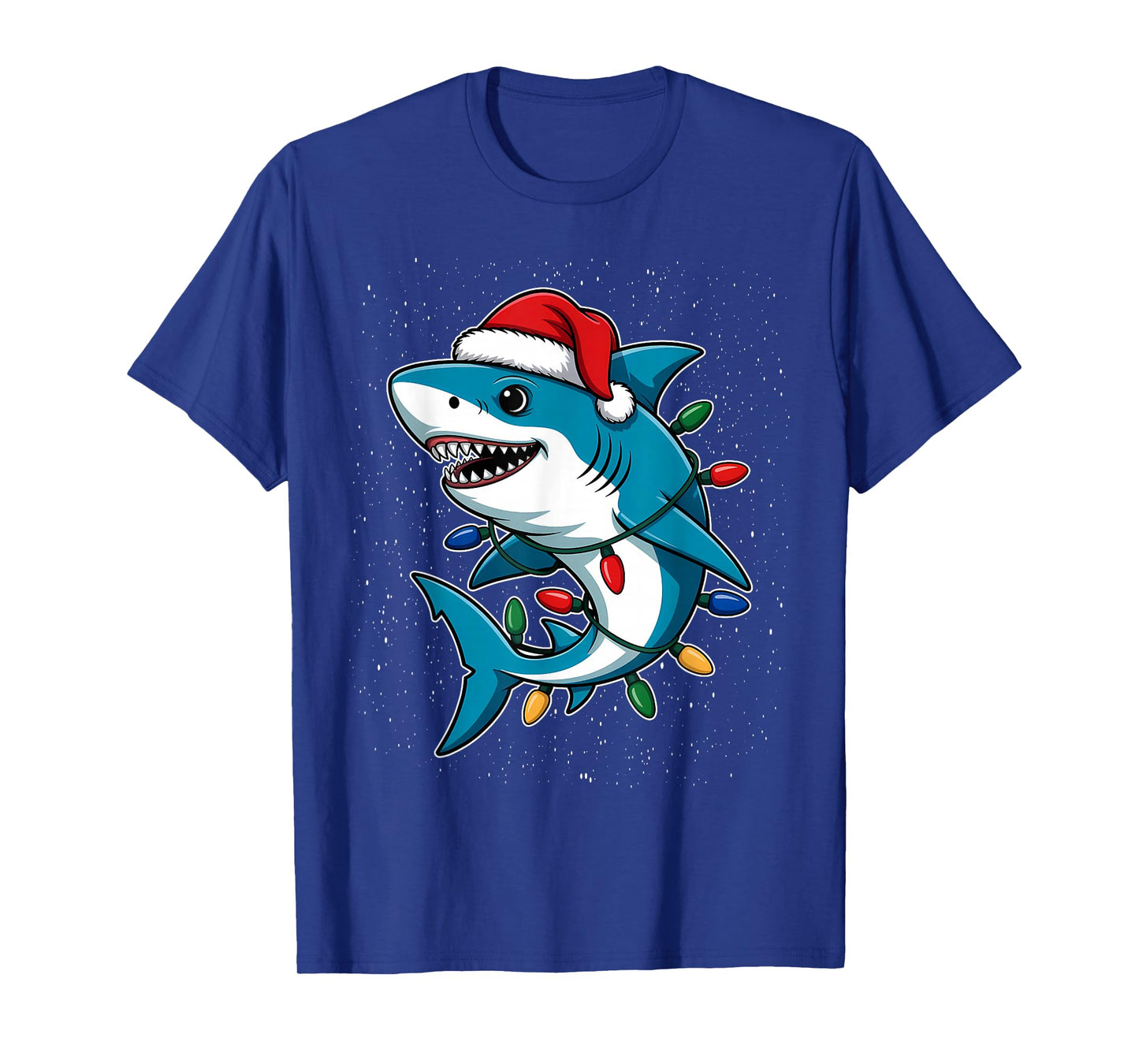 Shark Christmas Santa Lovers Tree T-Shirt