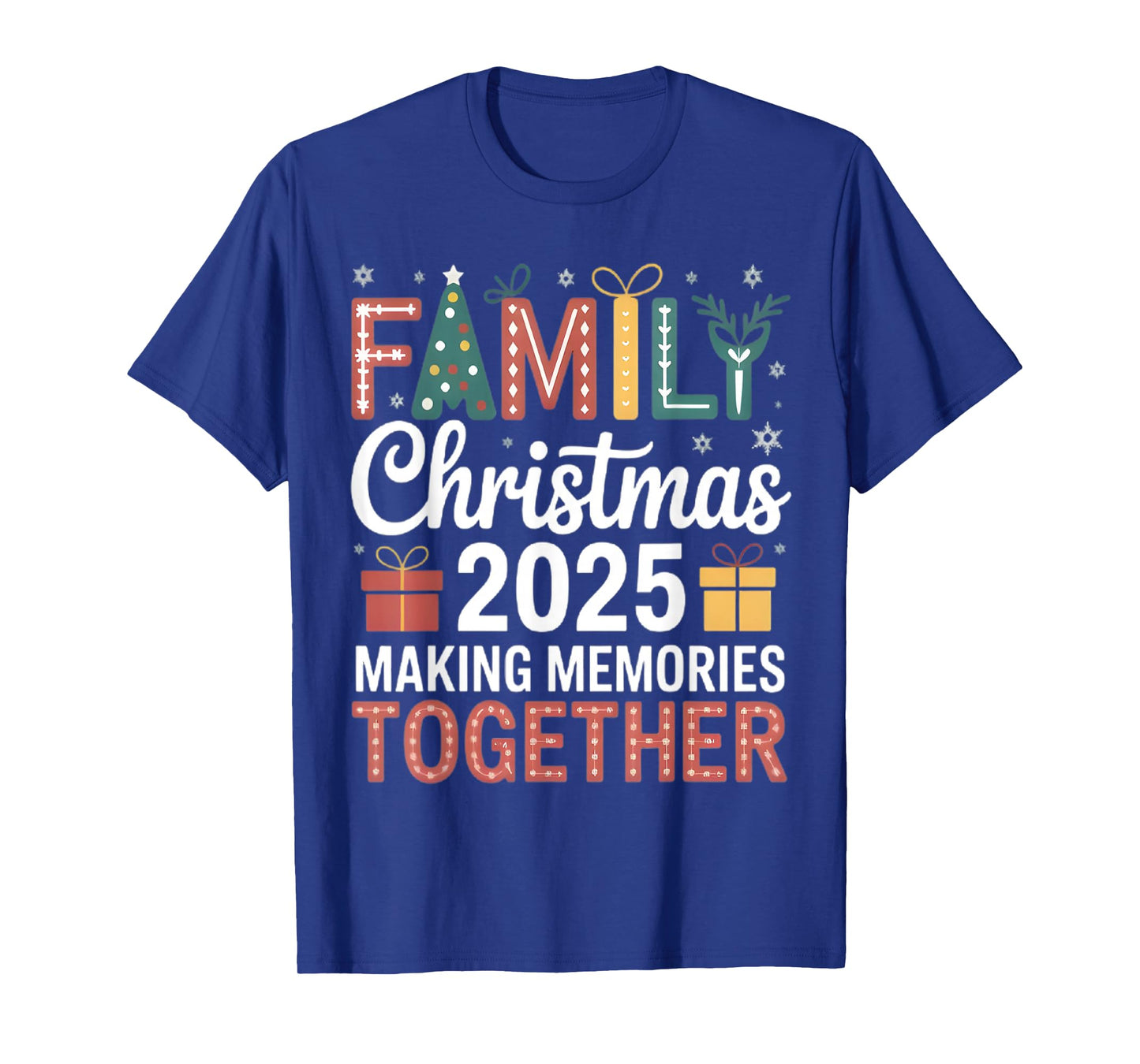 Family Christmas 2025 Matching Squad Santa Elf Funny Xmas T-Shirt