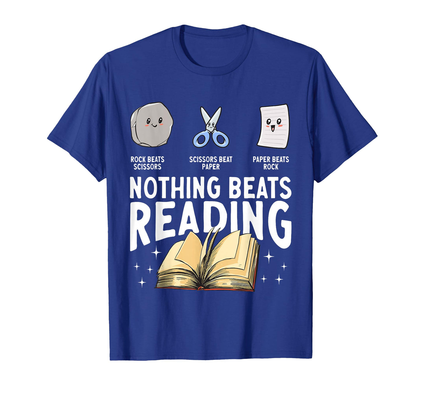 Rock Paper Scissors Nothing Beats Reading T-Shirt