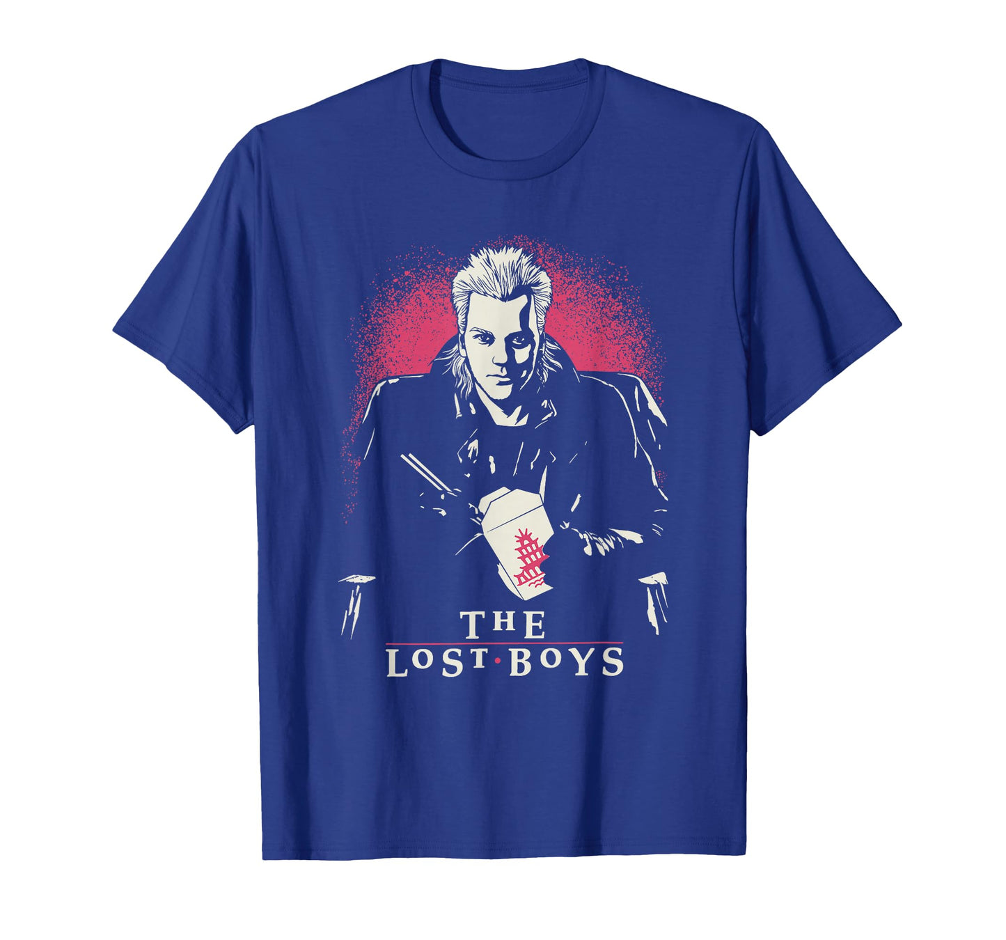The Lost Boys Front Back Never Grow Old Pink Horror Movie T-Shirt