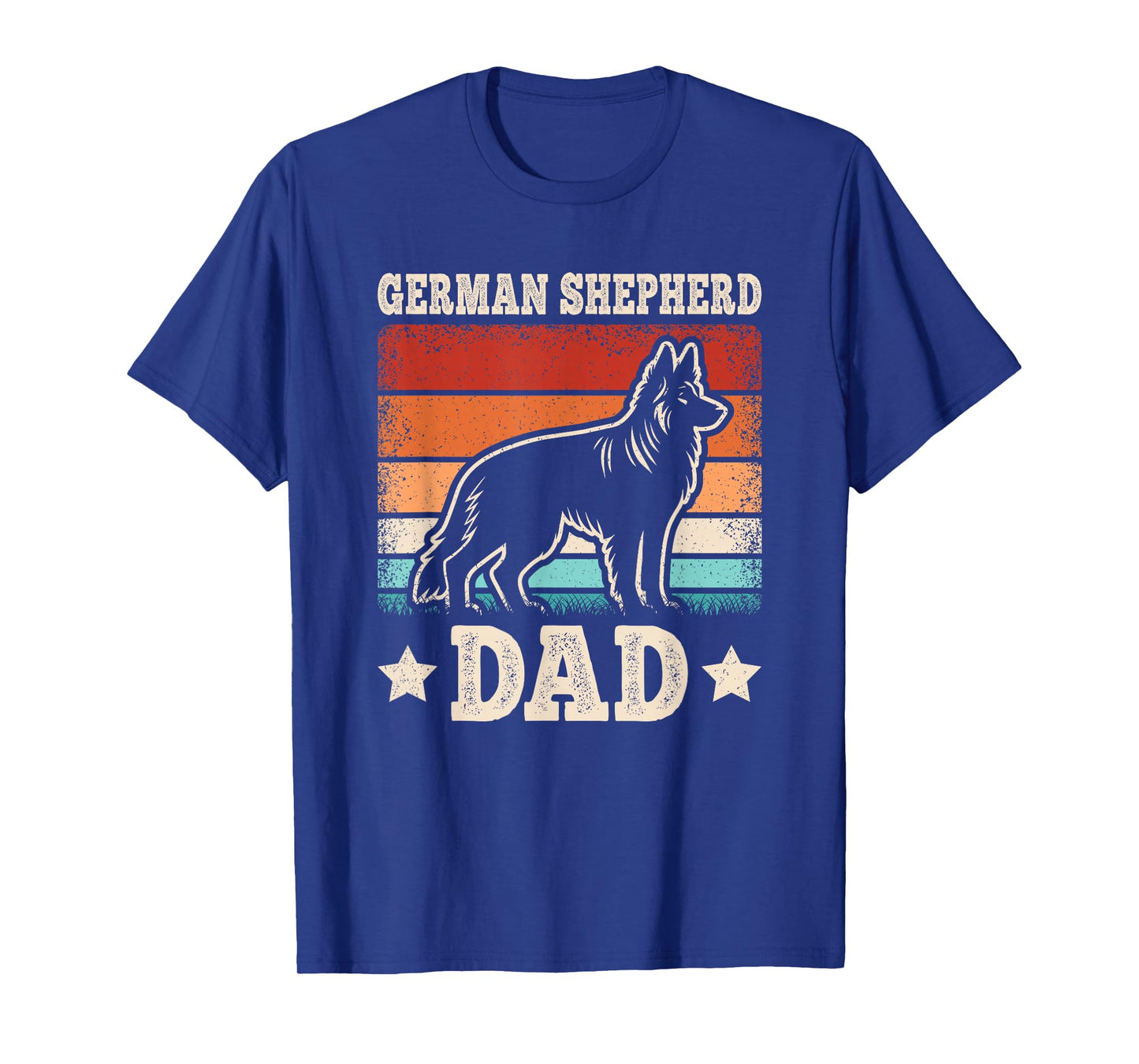 German Shepherd Dad Retro German Shepherd Lover Daddy Men T-Shirt