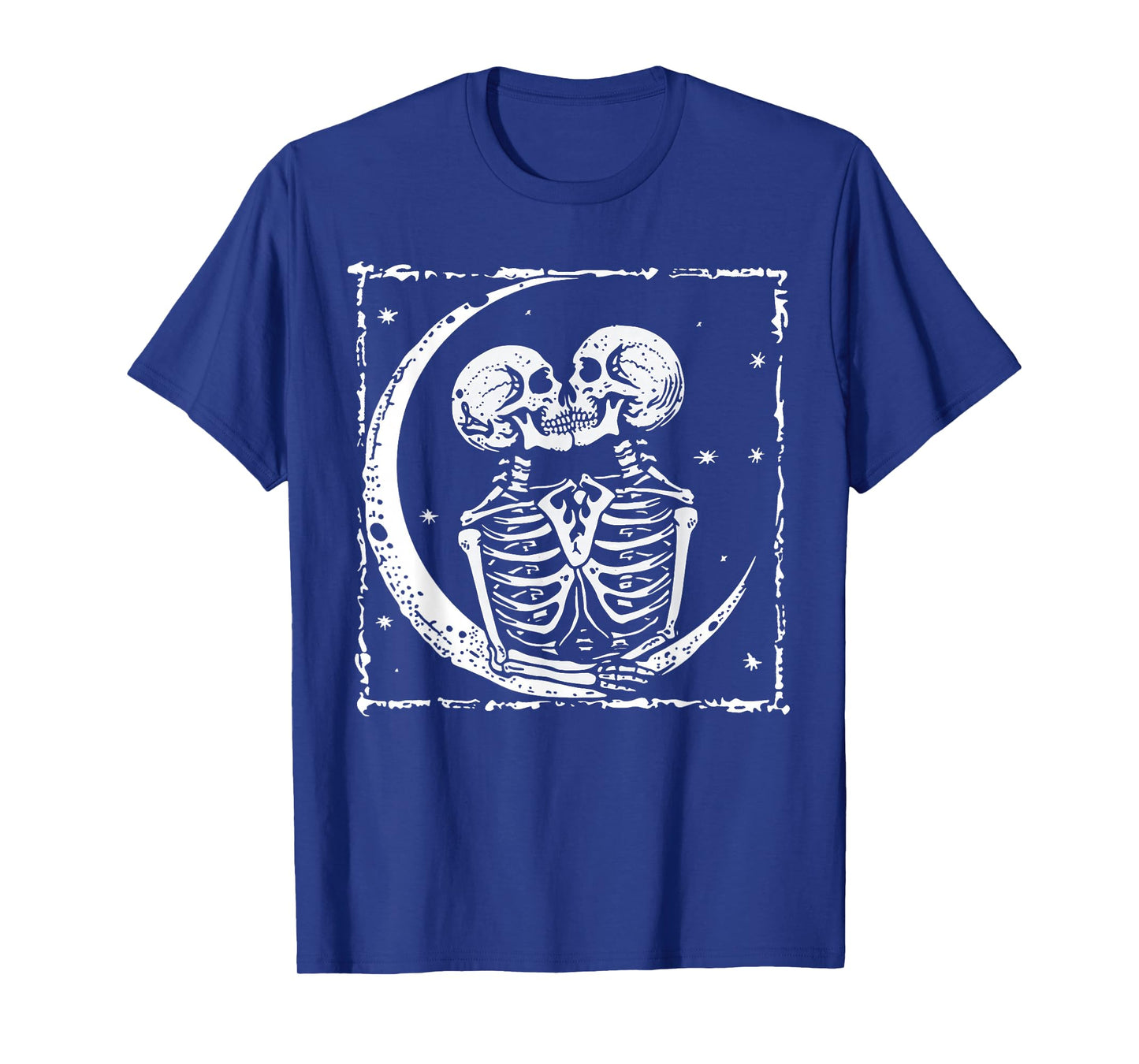 Moon Skeleton Couple Kiss Cute Halloween Costume Women Men T-Shirt