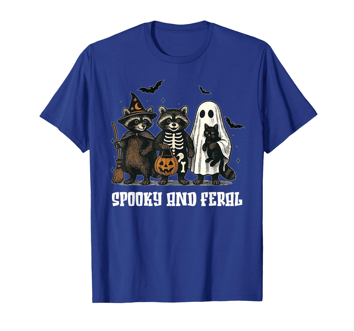 Halloween Raccoon Spooky and Feral Ghost Raccoon Spooky T-Shirt