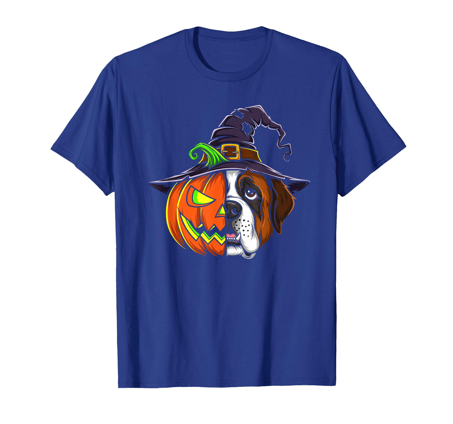 Saint Bernard Pumpkin Jack O Lantern Halloween Mens Womens T-Shirt
