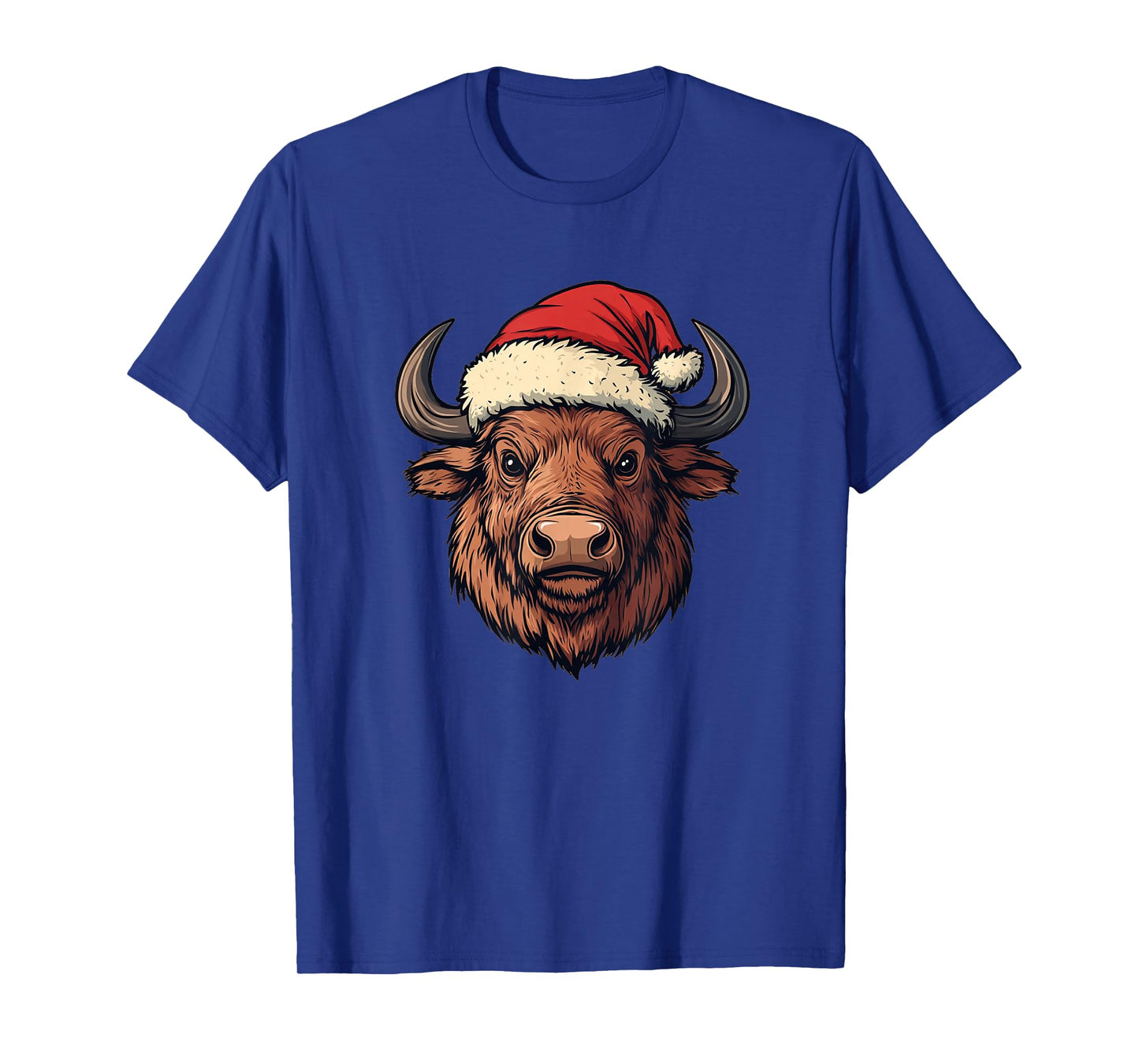 Holiday Fun with Buffalo in Santa Hat Costume T-Shirt