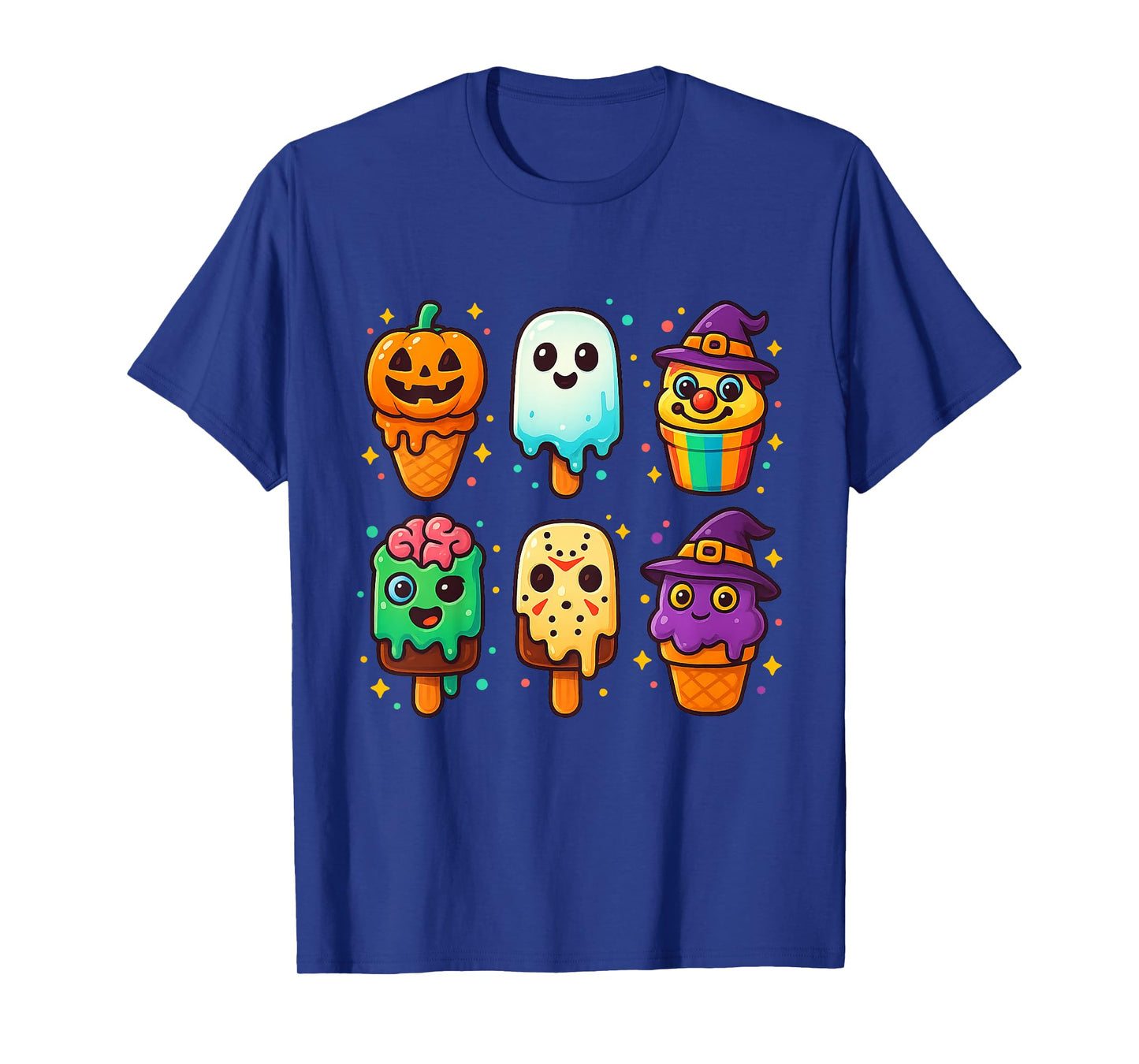 Funny Horror Ice Cream Pops Summerween Halloween Candy Kids T-Shirt