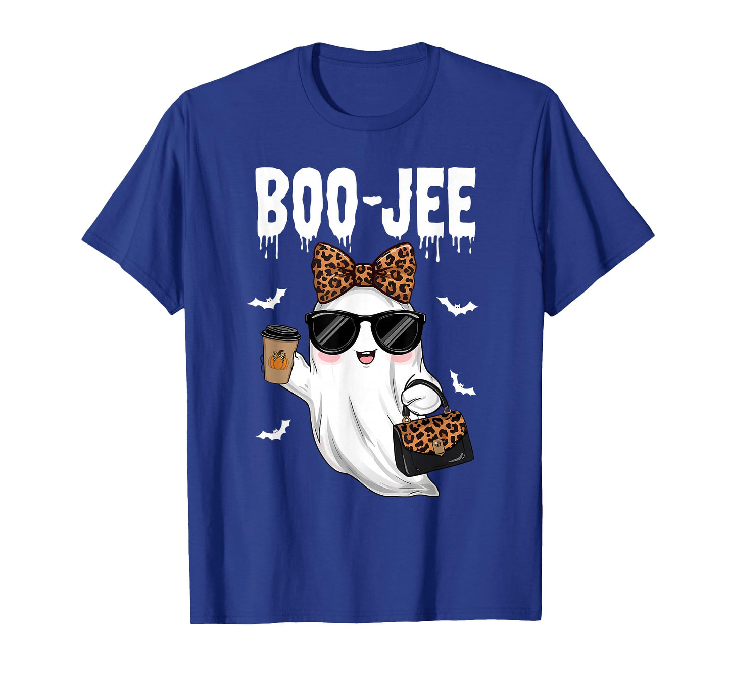 Boo JEE Boujee Pink Ghost Halloween October Vibes T-Shirt