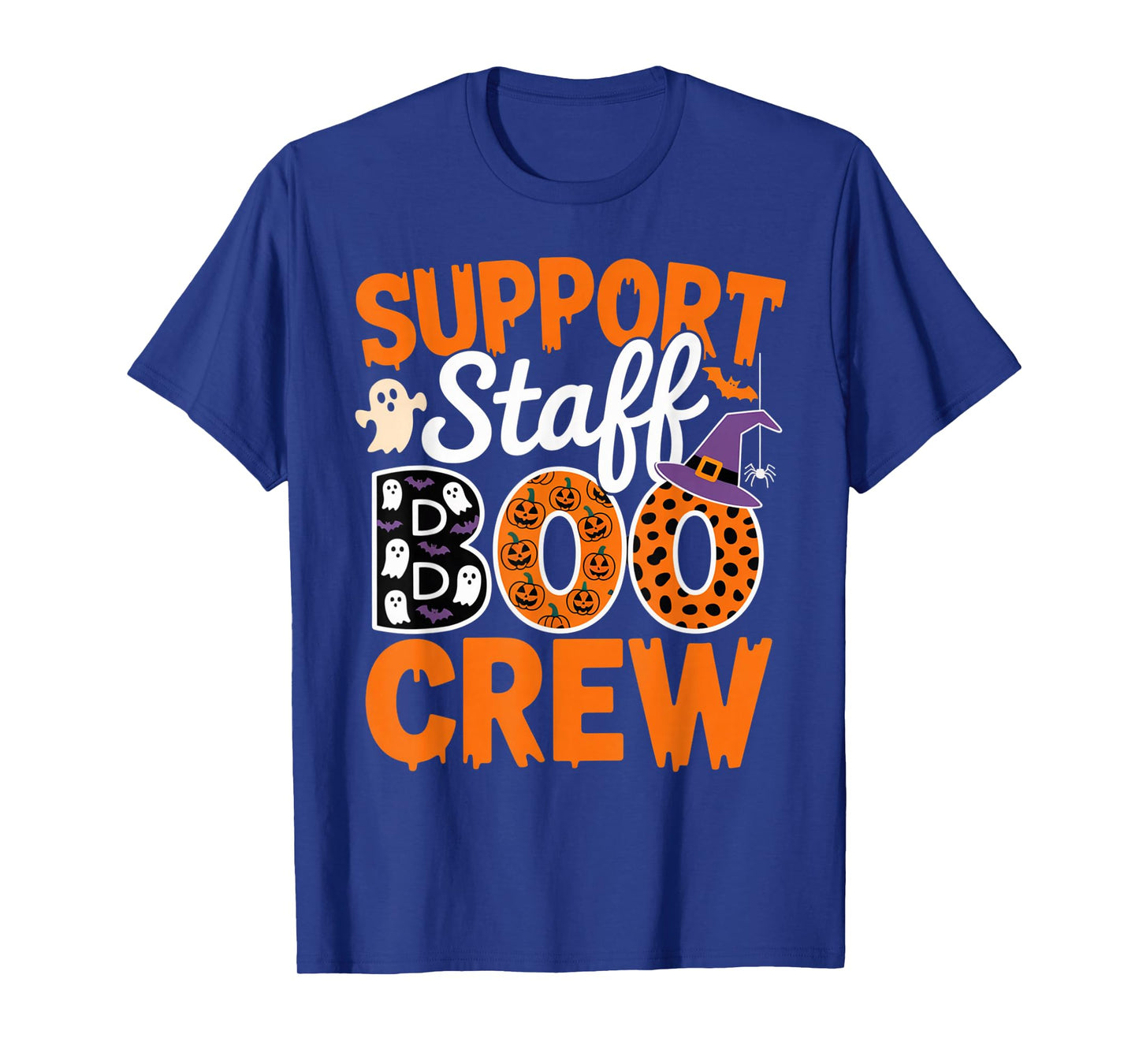 Support Staff Boo Crew Halloween Matching Spooky Outfit T-Shirt