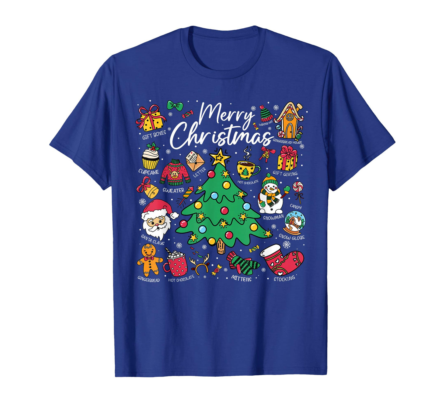 Merry Christmas Santa Claus Holiday Tis The Season Women Kid T-Shirt