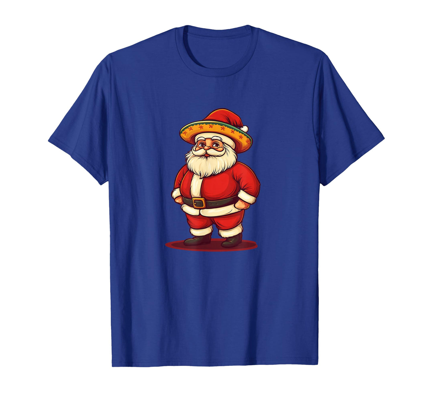 Festive Sombrero with Funny Santa Claus Costume T-Shirt