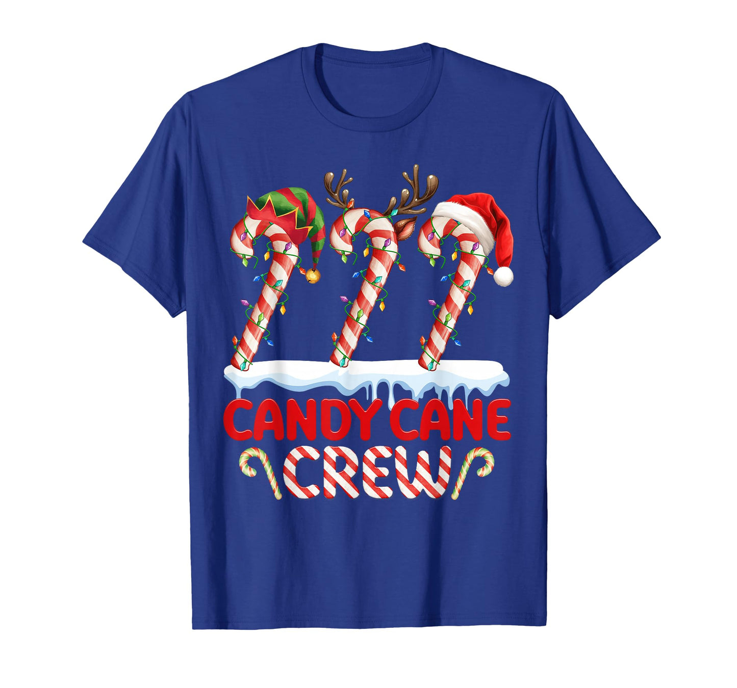 Funny Candy Cane Crew Christmas Family Xmas Santa Xmas Light T-Shirt