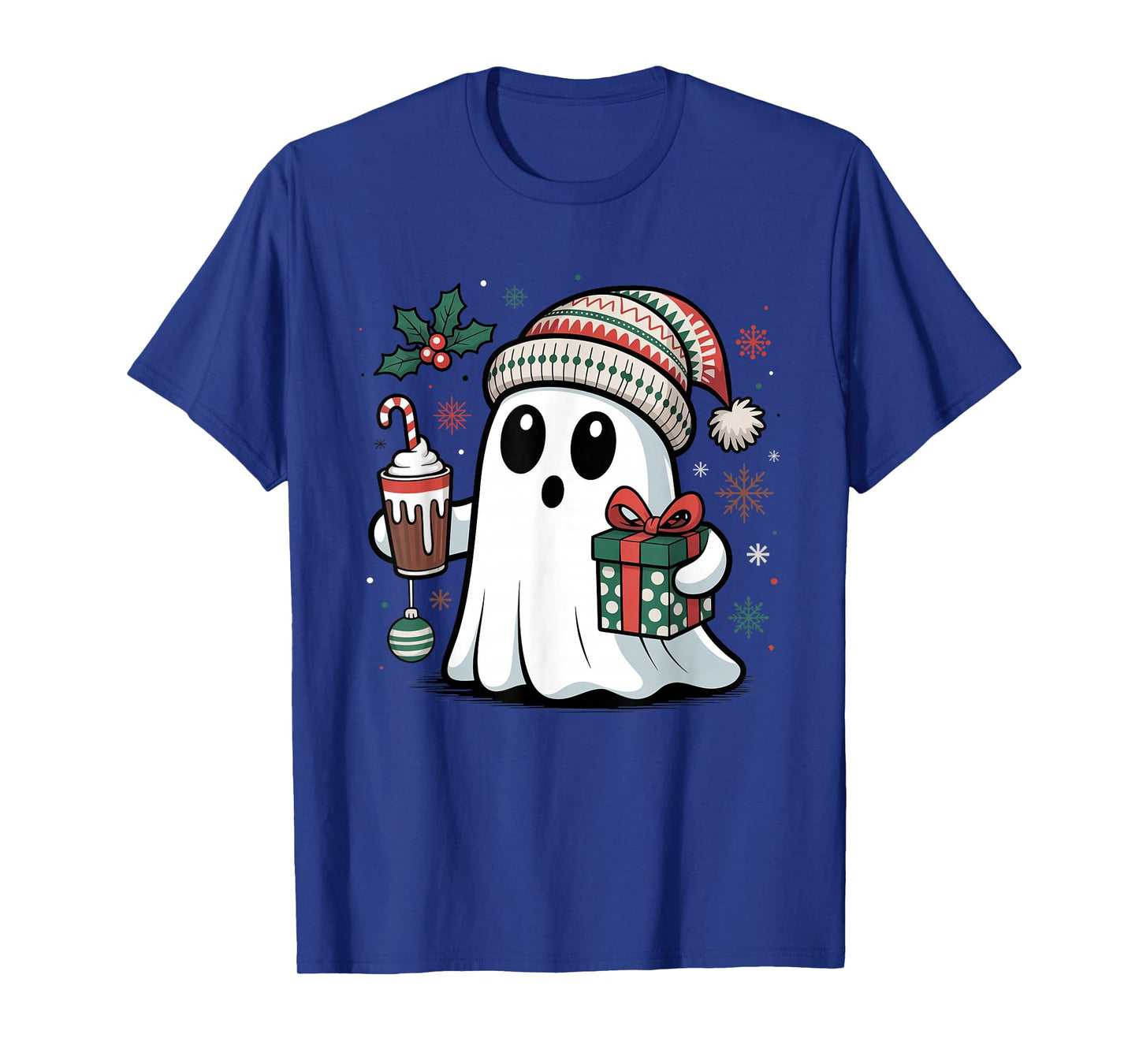 Ghost Christmas Santa Spooky Christmas T-Shirt