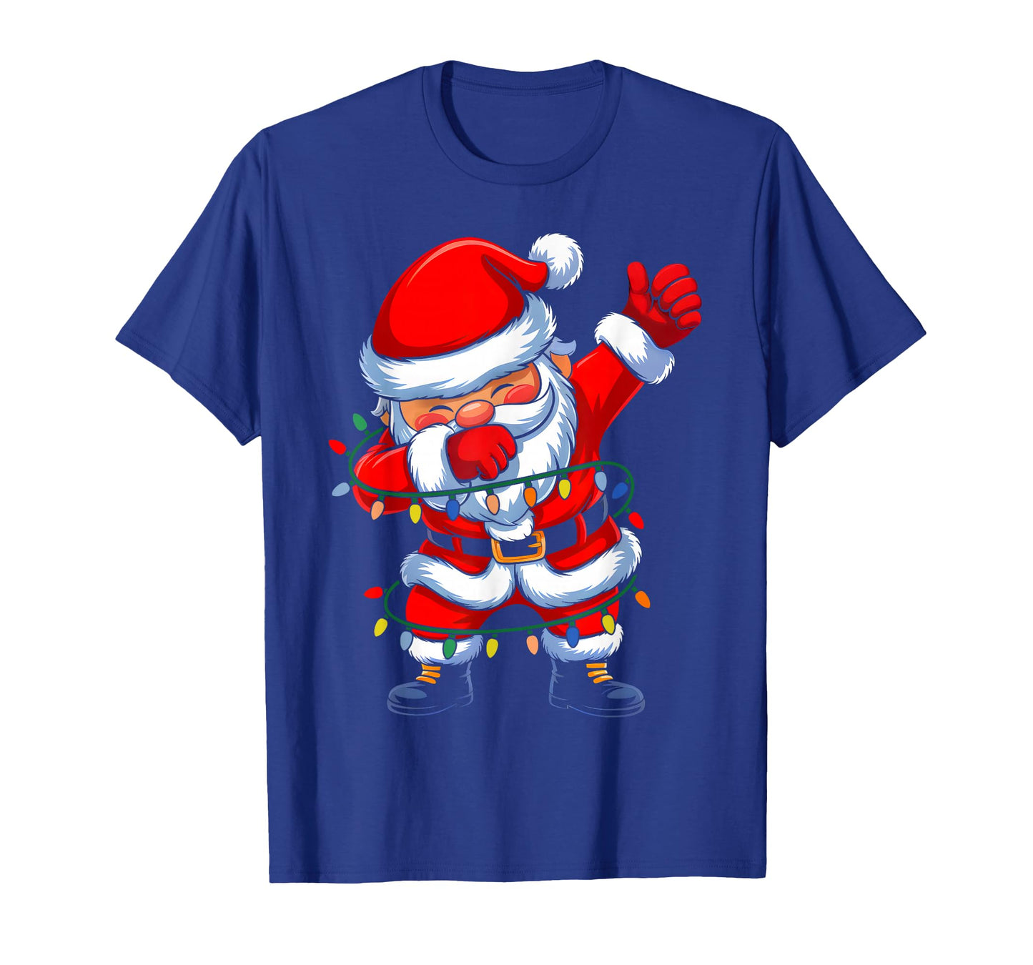 Dabbing Santa Christmas Lights Boys Men Kids Funny Xmas Dab T-Shirt