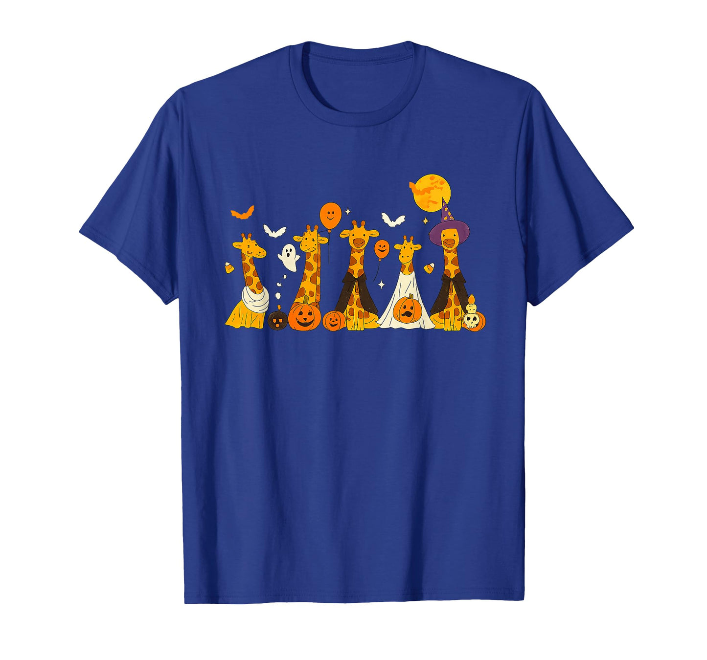 Giraffe Spooky Witch Boo Zombie Cute Halloween Boys Girls T-Shirt