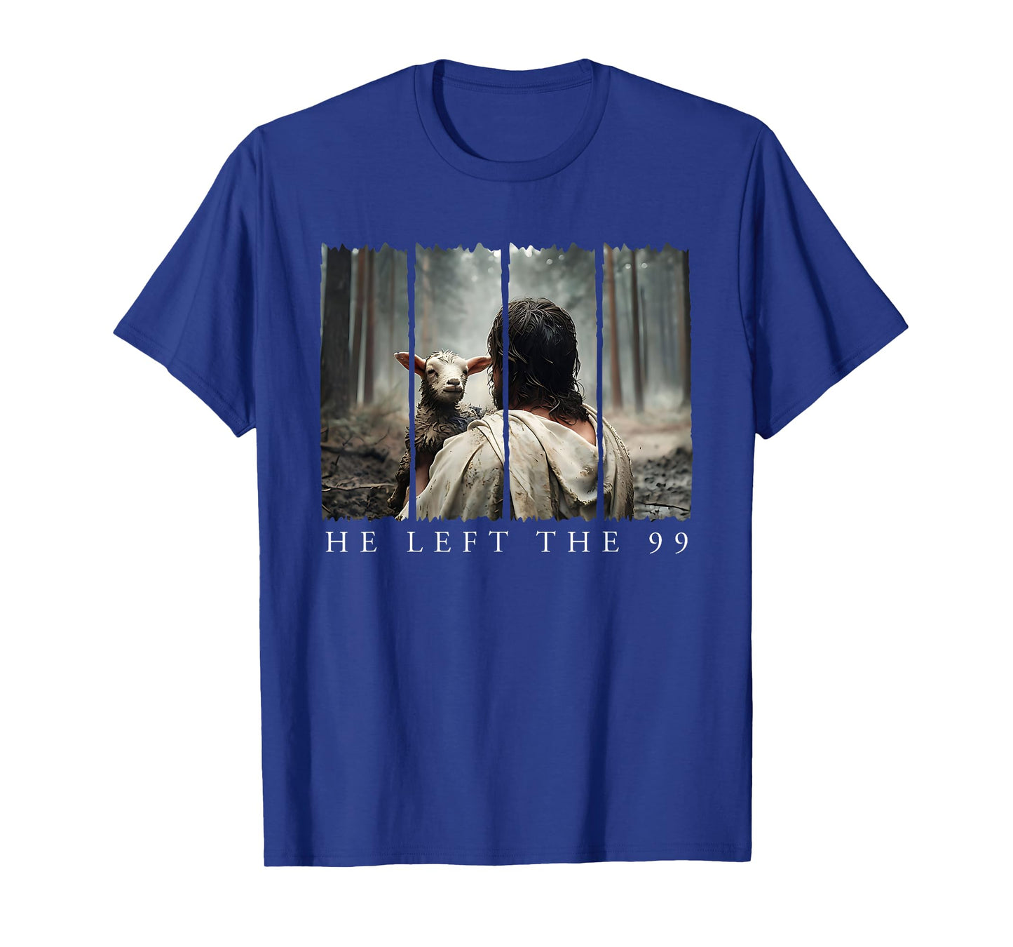 Popular He Left The 99 Jesus Cool Christian Scripture Bible T-Shirt