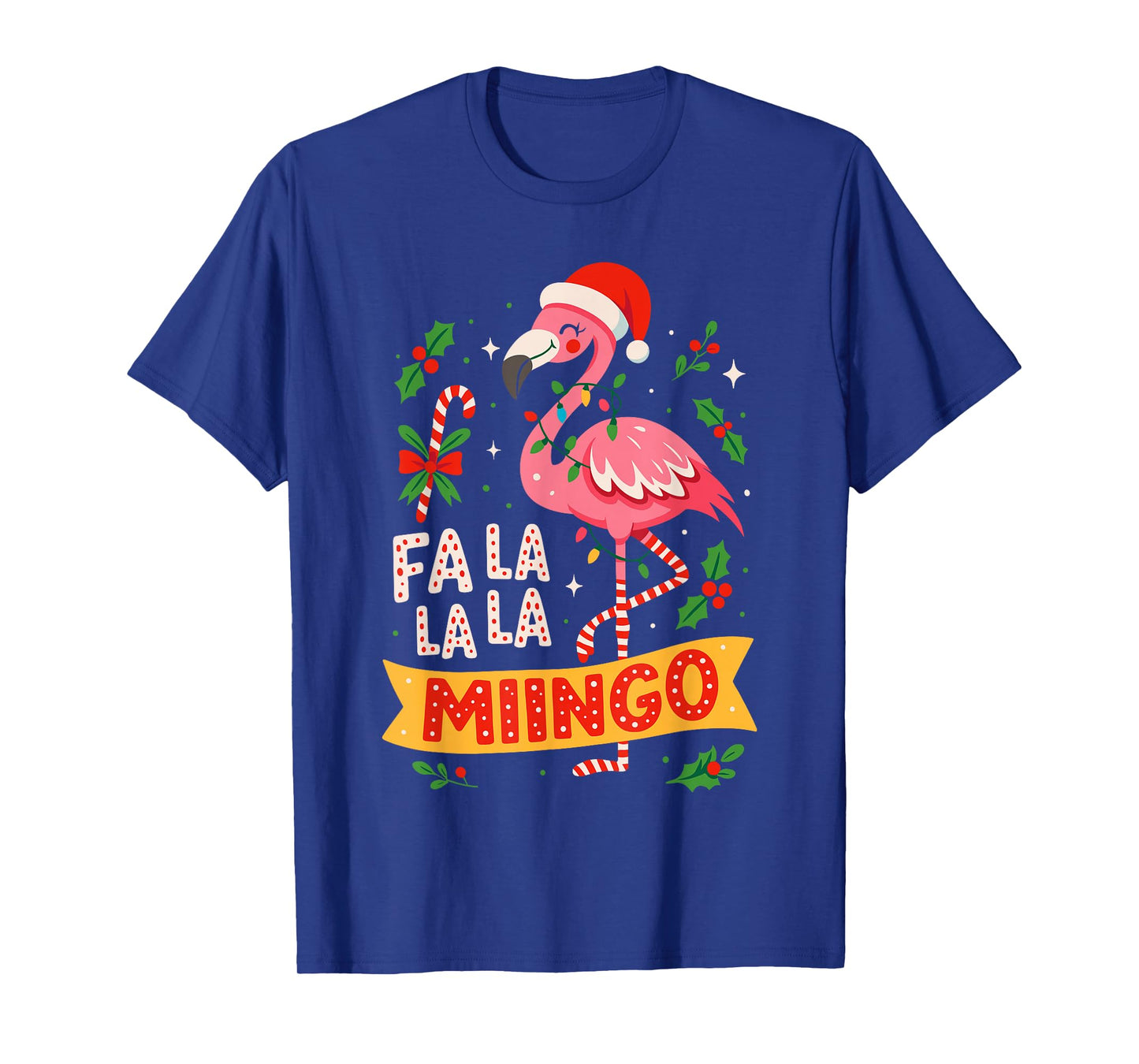Flamingo Christmas Shirt for Women, Funny FA La La Mingo T-Shirt