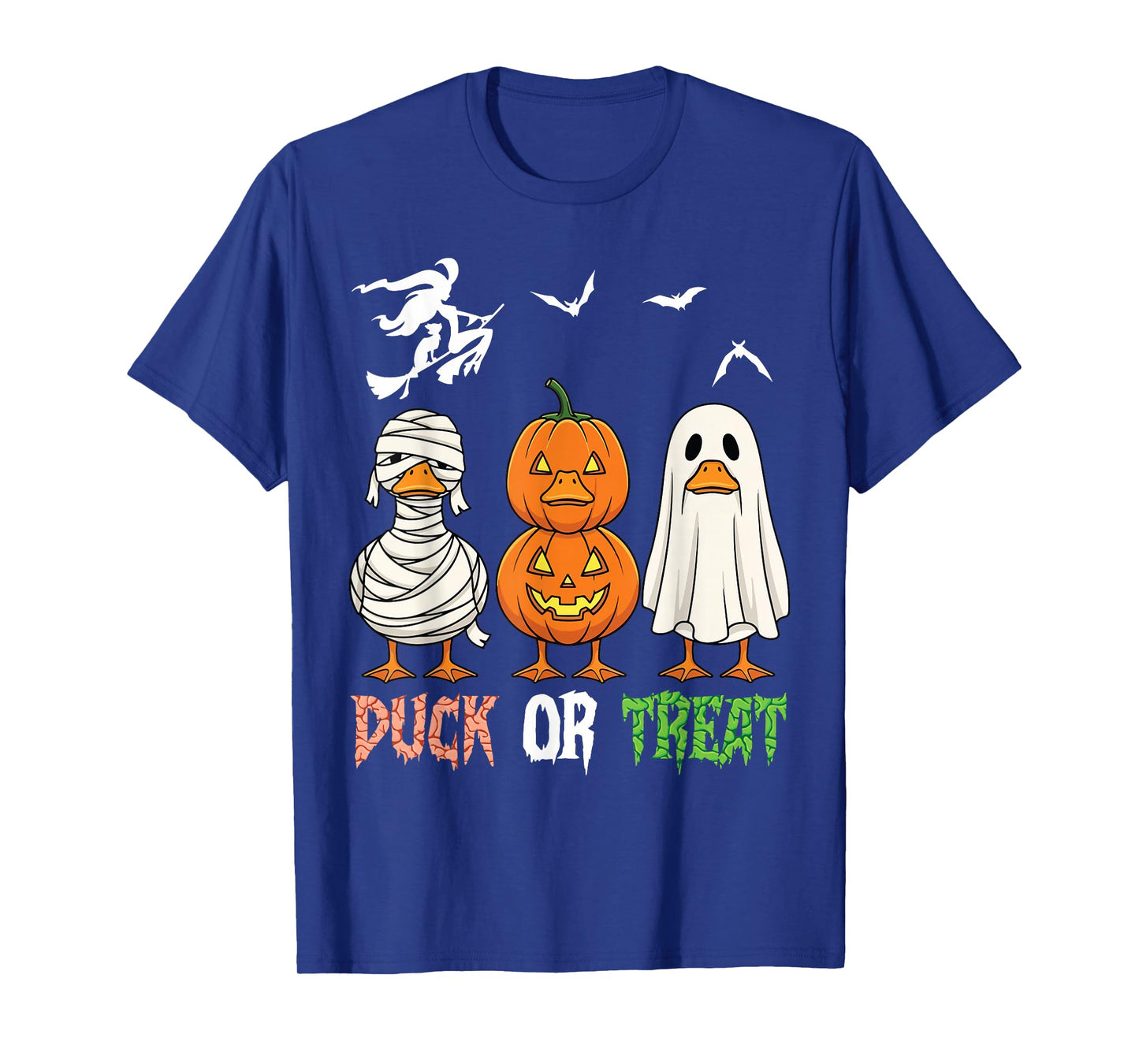 Duck Or Treat Halloween Witch Ghost Pumpkin Ducks Costume T-Shirt