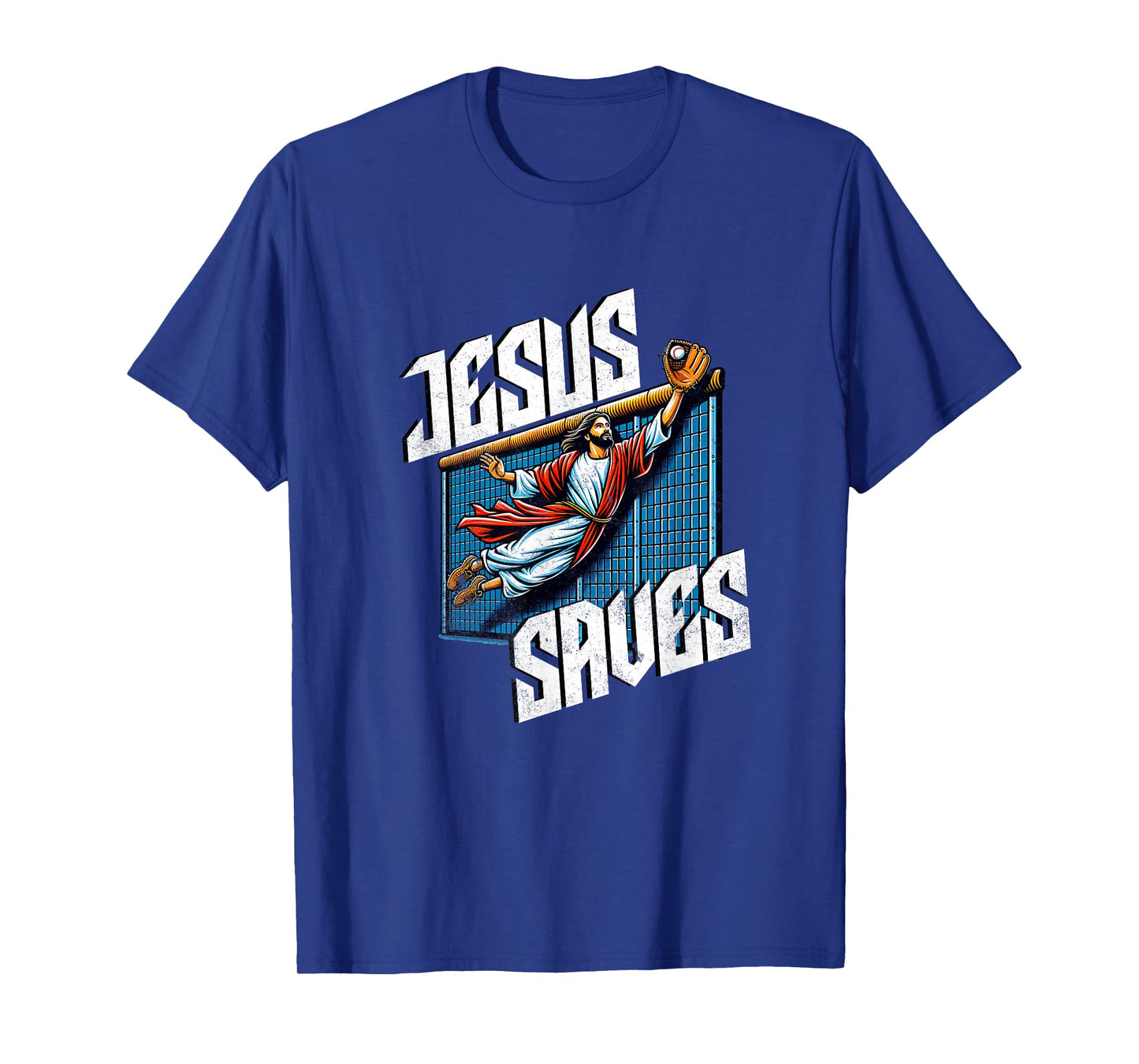 Vintage Jesus Saves Baseball Player Homerun T-Shirt