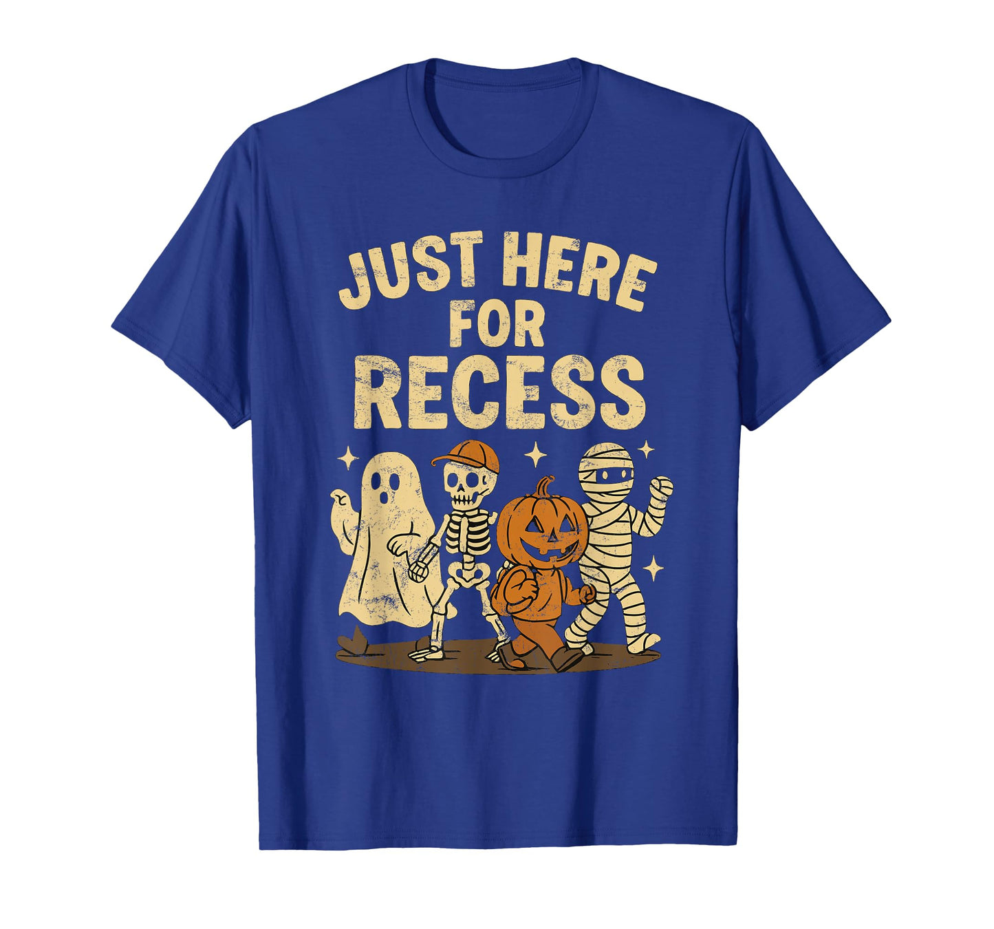 Halloween Just Here For Recess Ghost Skeleton School T-Shirt