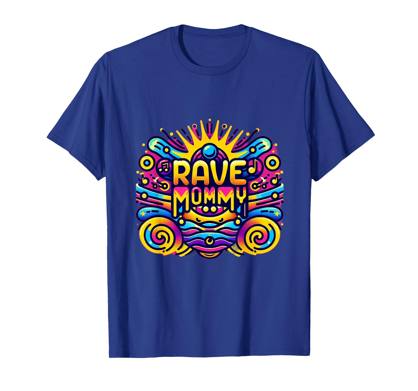 Retro Rave Mommy EDM Festival Gear women's Graphic Print T-Shirt