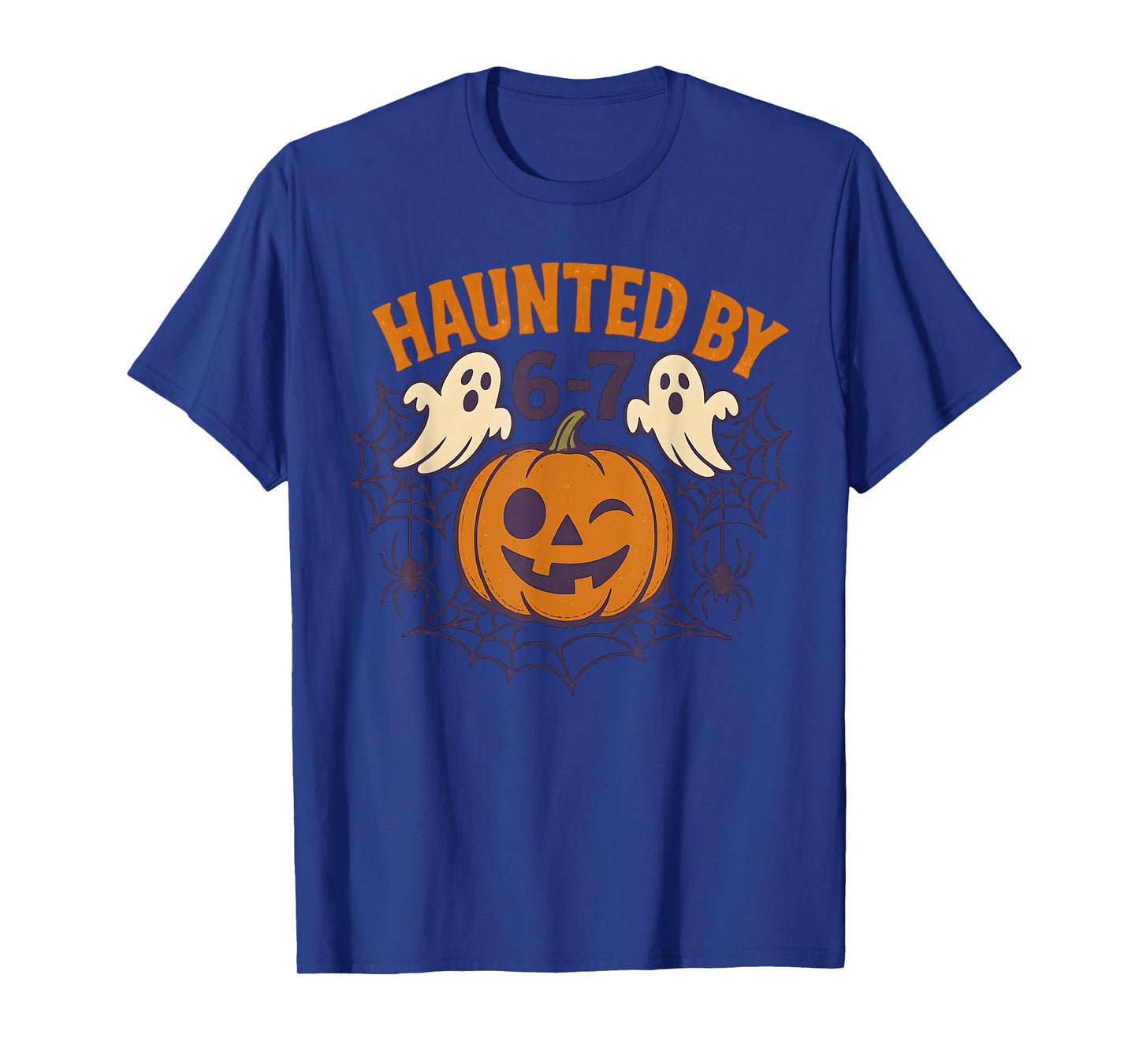 Haunted by 6-7 Retro Halloween 67 Ghost Pumpkin Funny Kids T-Shirt