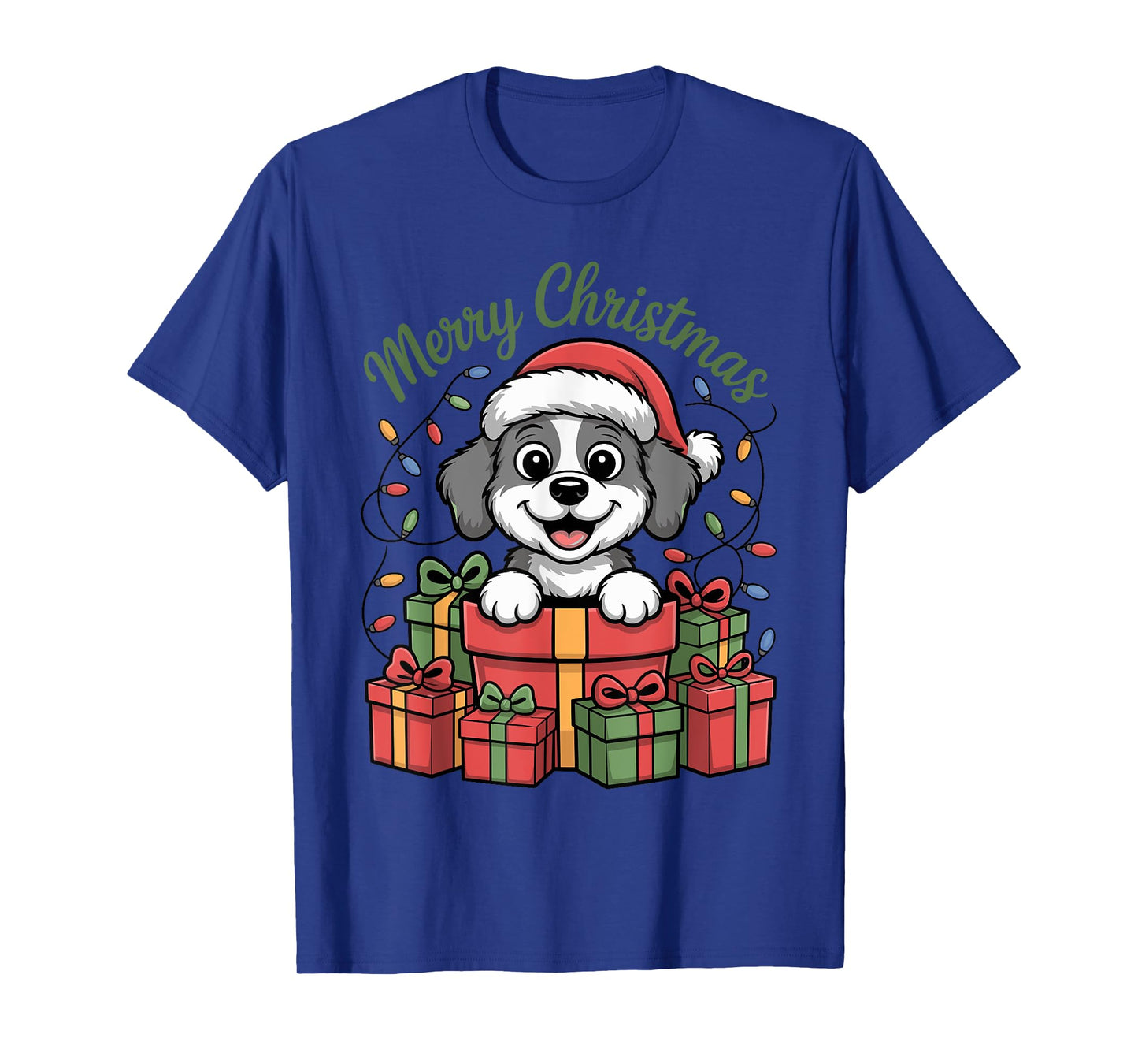 Cute Doodle Christmas Design Funny Xmas Dog Lover Holiday T-Shirt