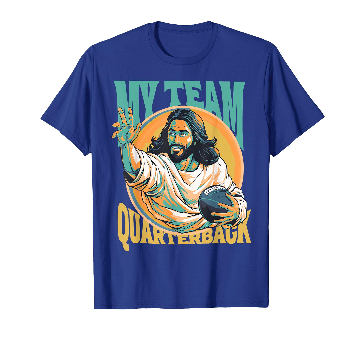 Jesus My Team Quarterback Christian Football T-Shirt