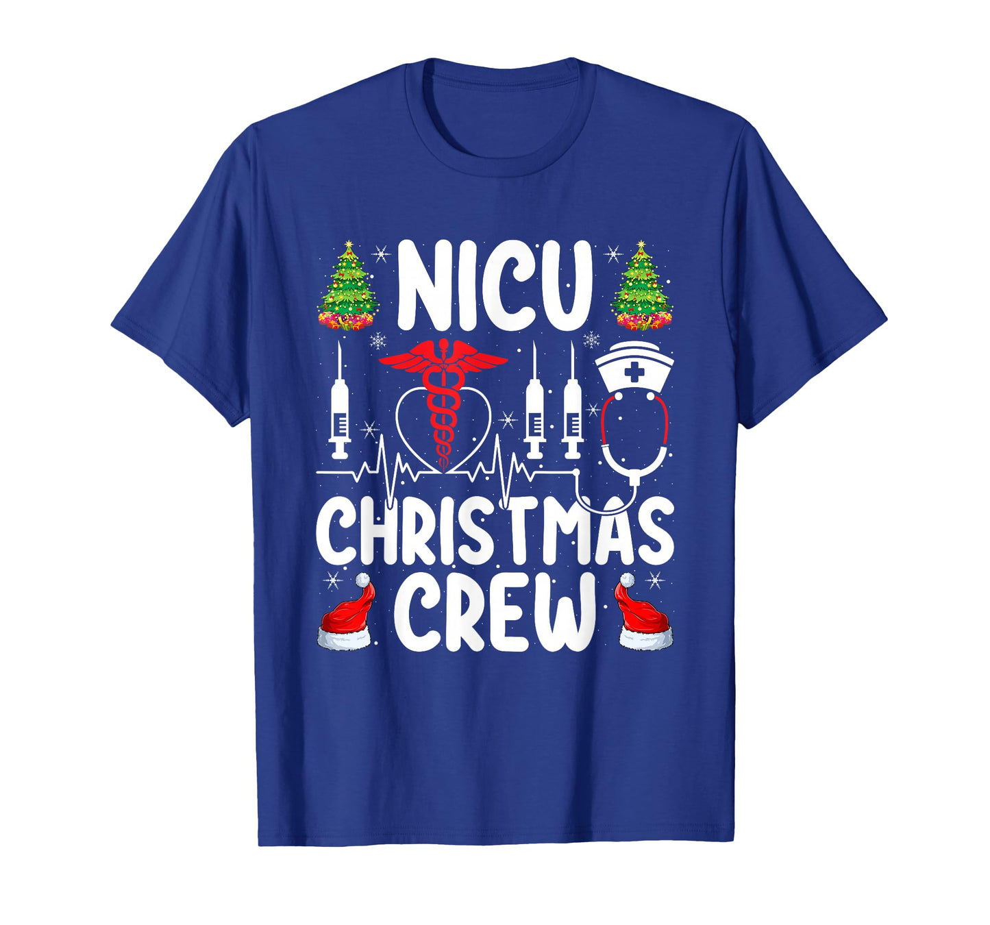 NICU Nurse Christmas Crew Nurse Medical Nursing Xmas Pajamas T-Shirt