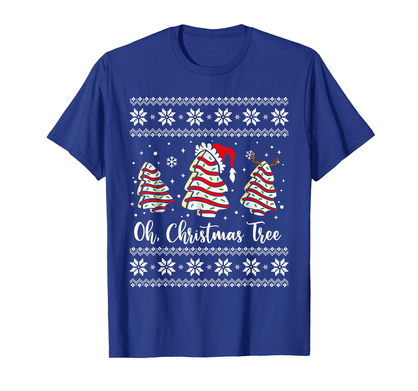Oh Christmas Tree Cakes Debbie Becky Jen Snack Cake Lovers T-Shirt