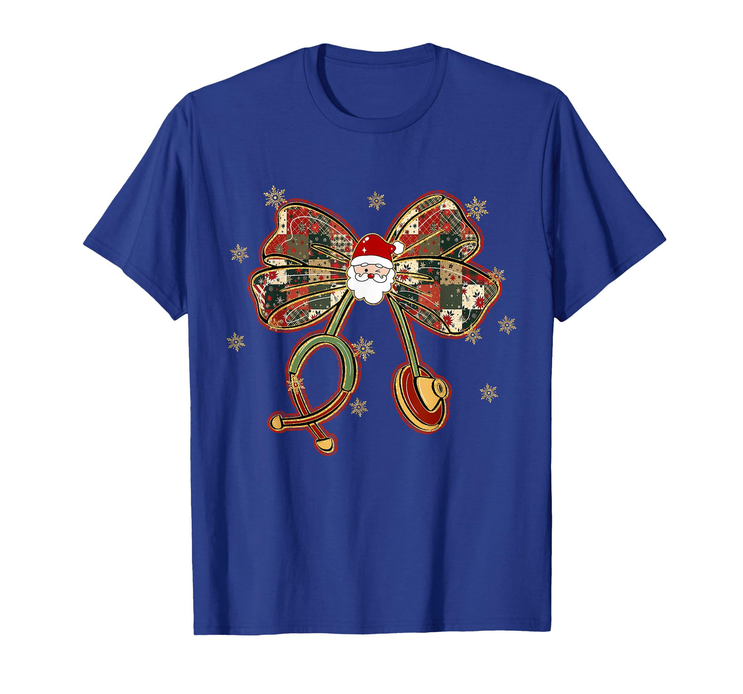 Funny Nurse Christmas Coquette Bow Stethoscope Cute Nursing T-Shirt
