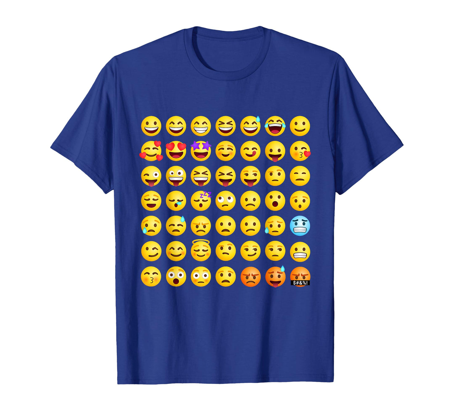 Cool Social Media Sarcastic Smile Faces Graphic Designs T-Shirt
