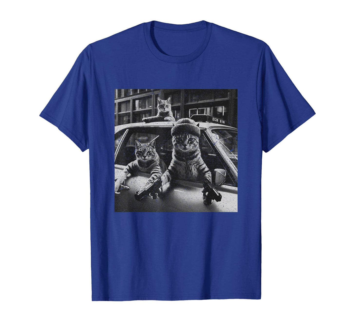 Funny Cat Gang Vintage Cute Kitten Gangster Cat Men Women T-Shirt