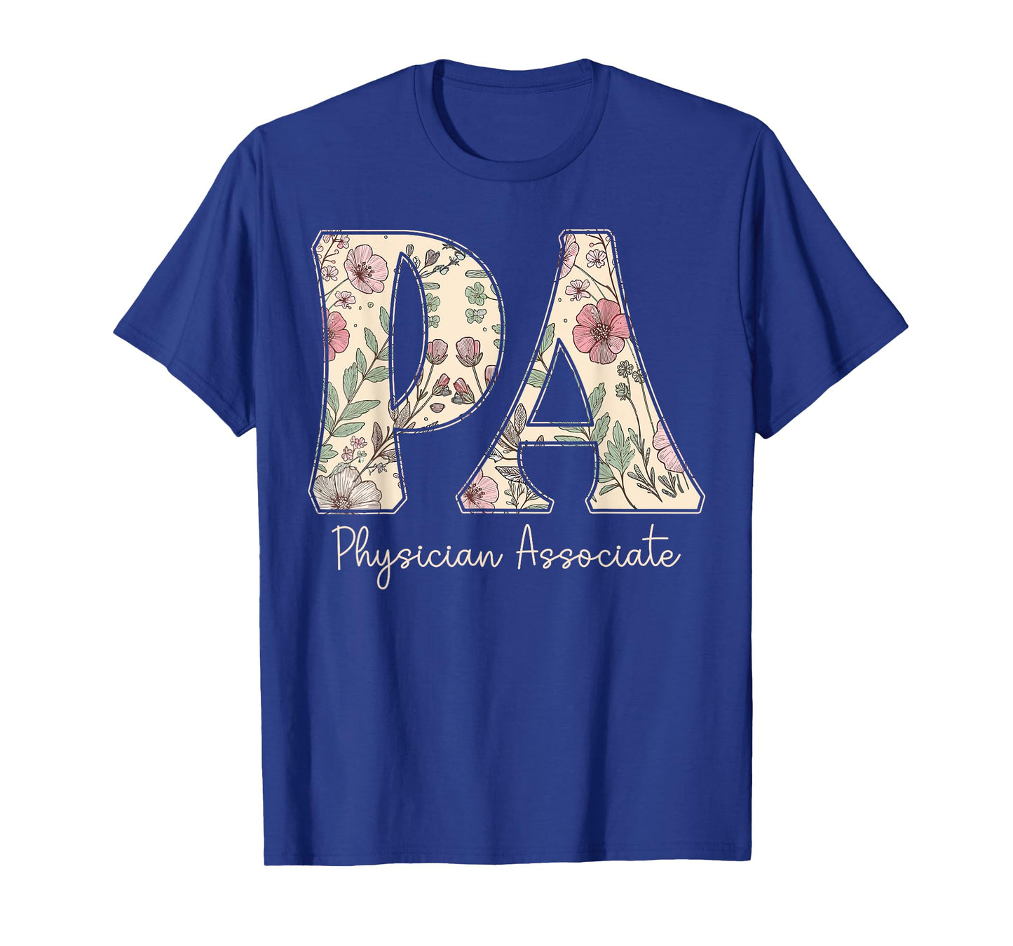 Boho Floral PA Physician Associate Week Gift Vintage Flower T-Shirt