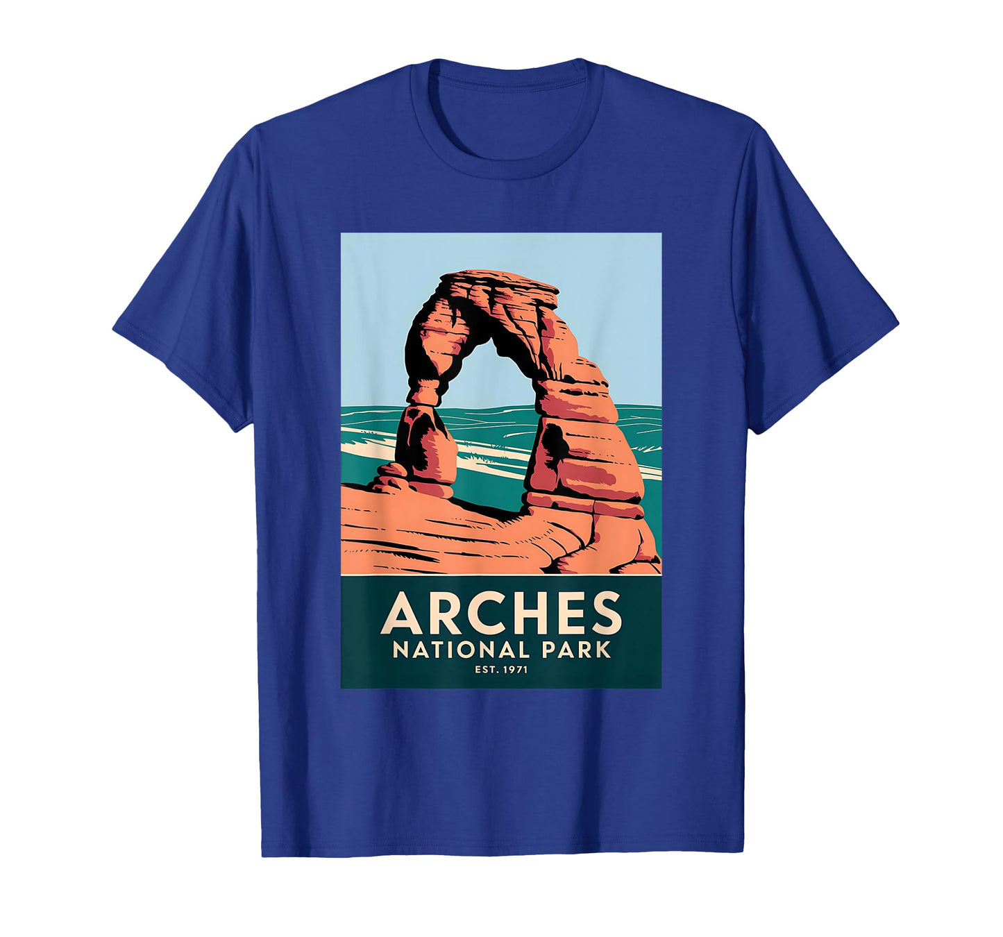 Arches National Park Vintage Camping Hiking Men Women Kids T-Shirt