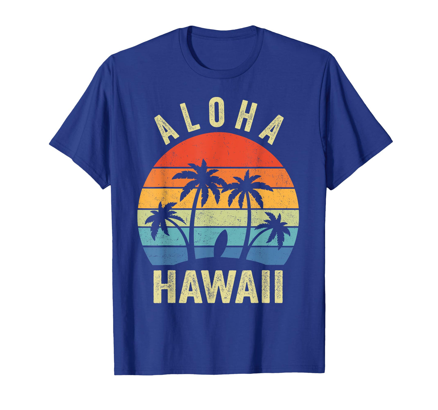 Aloha Hawaii Hawaiian Island Palm Beach Surfboard Surf T-Shirt for Men Women Girls Kids