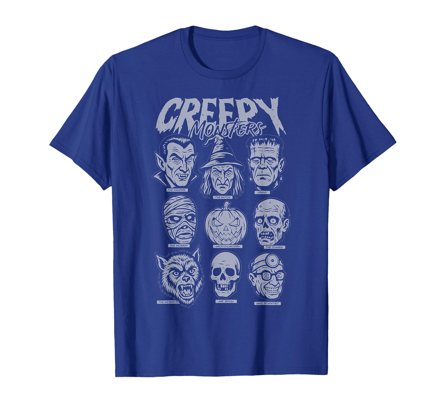 Retro Halloween Monsters Video Game Vampire Witch Pumpkin T-Shirt