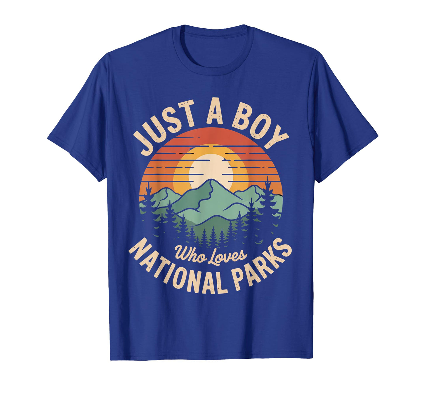 Just A Boy Who Loves National Parks Retro Nature vintage T-Shirt