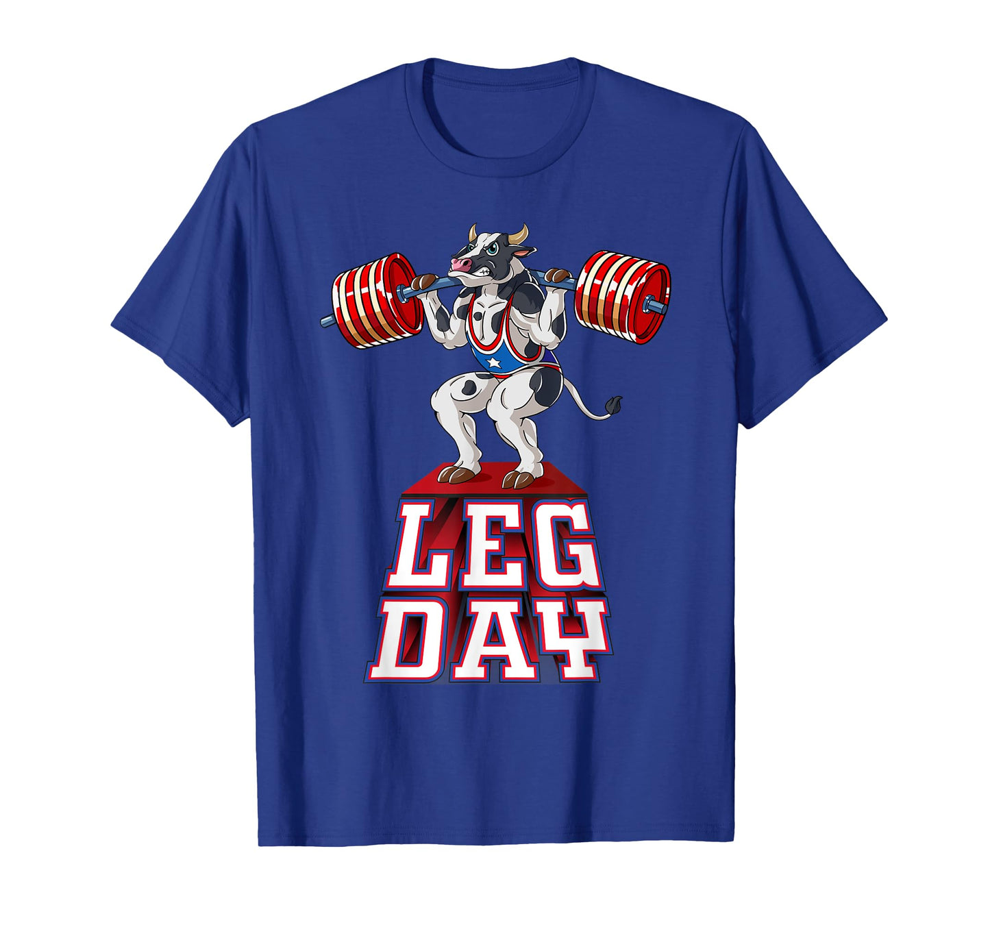 Leg Day cow Weight Lifting Squat Gym Training T-Shirt