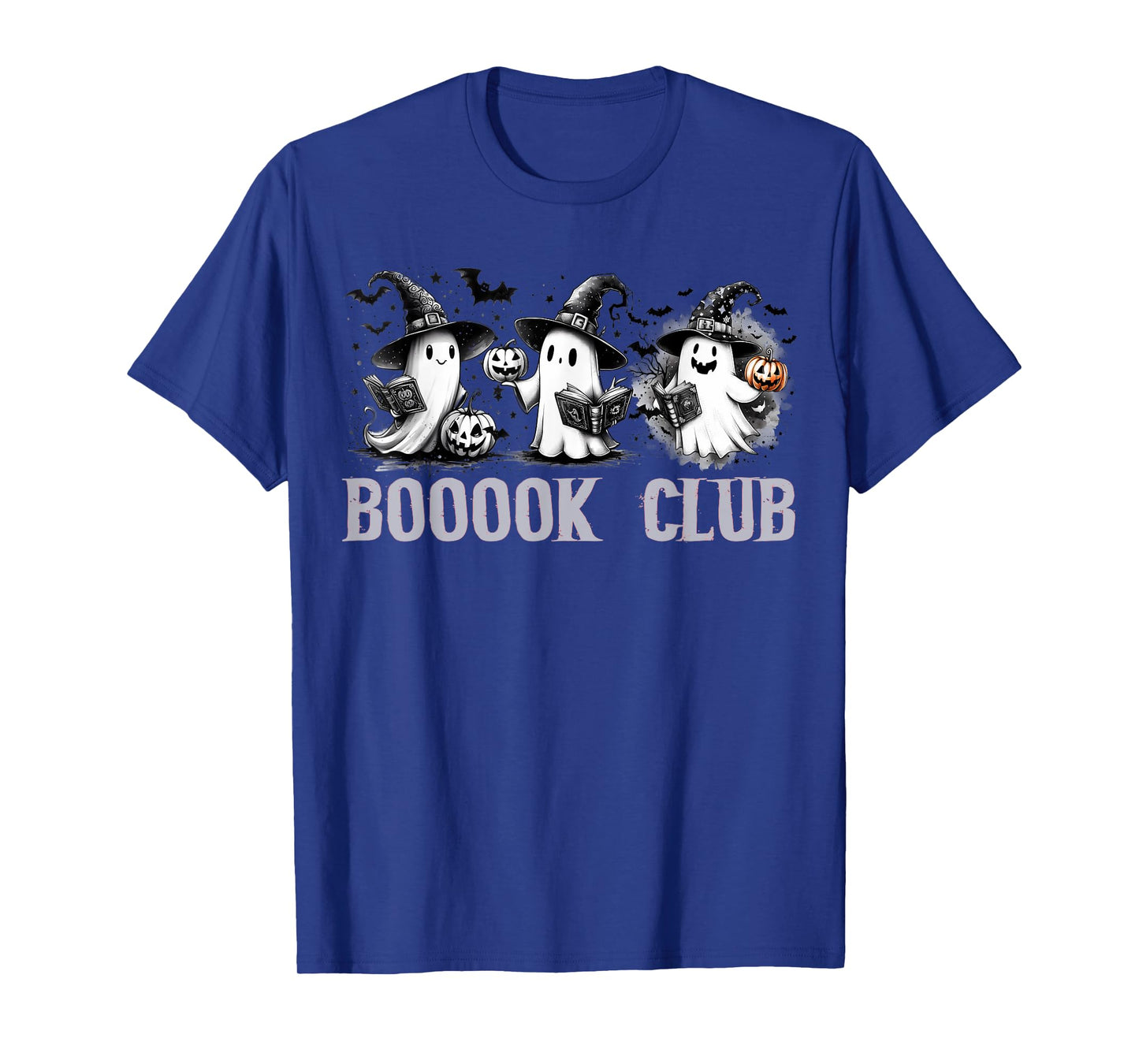 Boo Ghost Books Book Club Halloween Women School Teacher T-Shirt