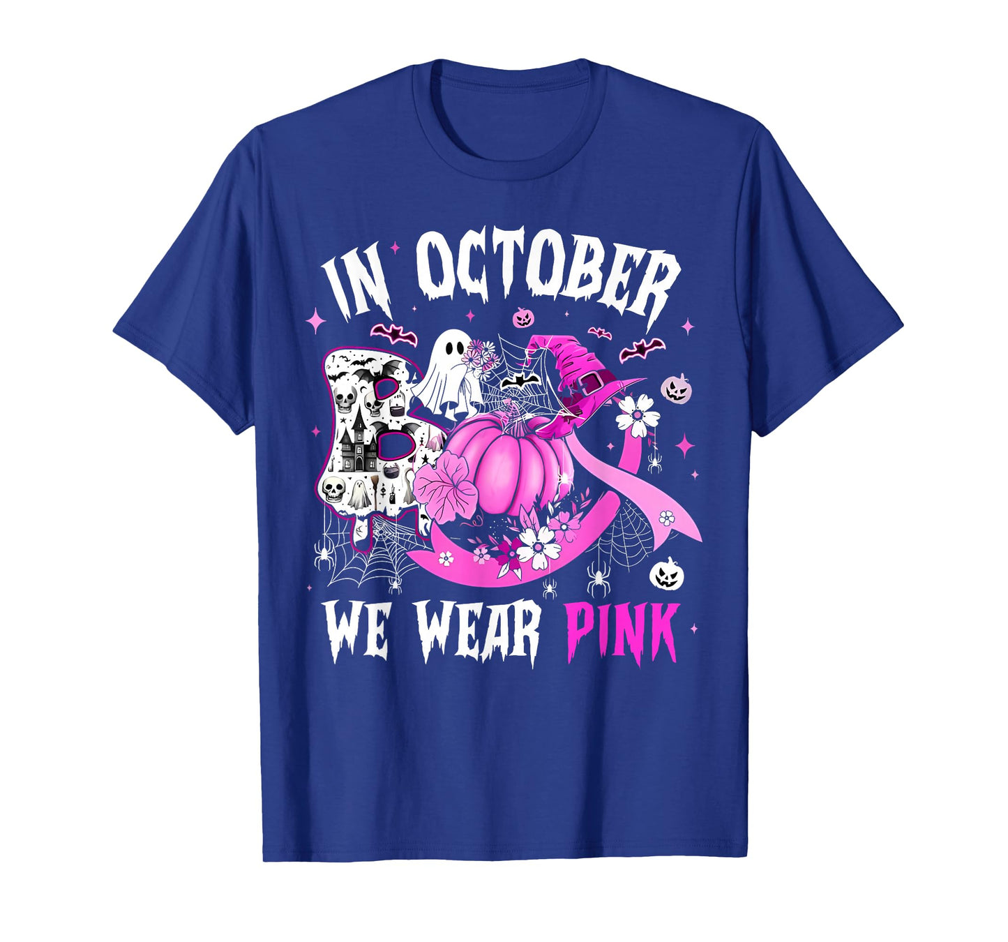 Breast Cancer Awareness We Wear Pink in October Women Girls T-Shirt
