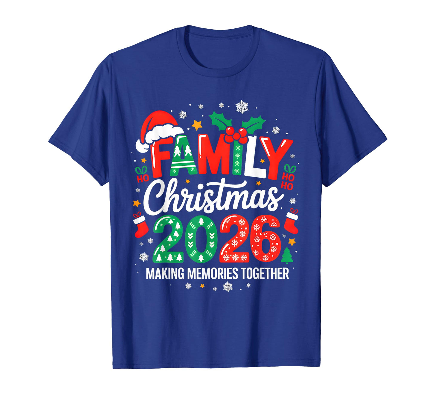 Family Christmas 2026 Squad Santa Elf Xmas Matching Costume T-Shirt
